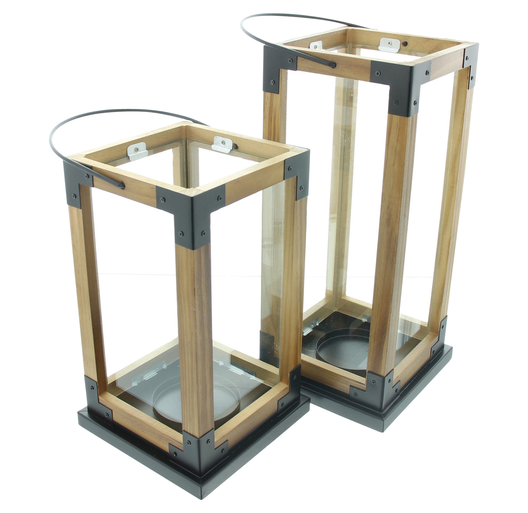 Laterne "Industrial Chic", 2er Set  im Frank Flechtwaren Online Shop für Laternen kaufen