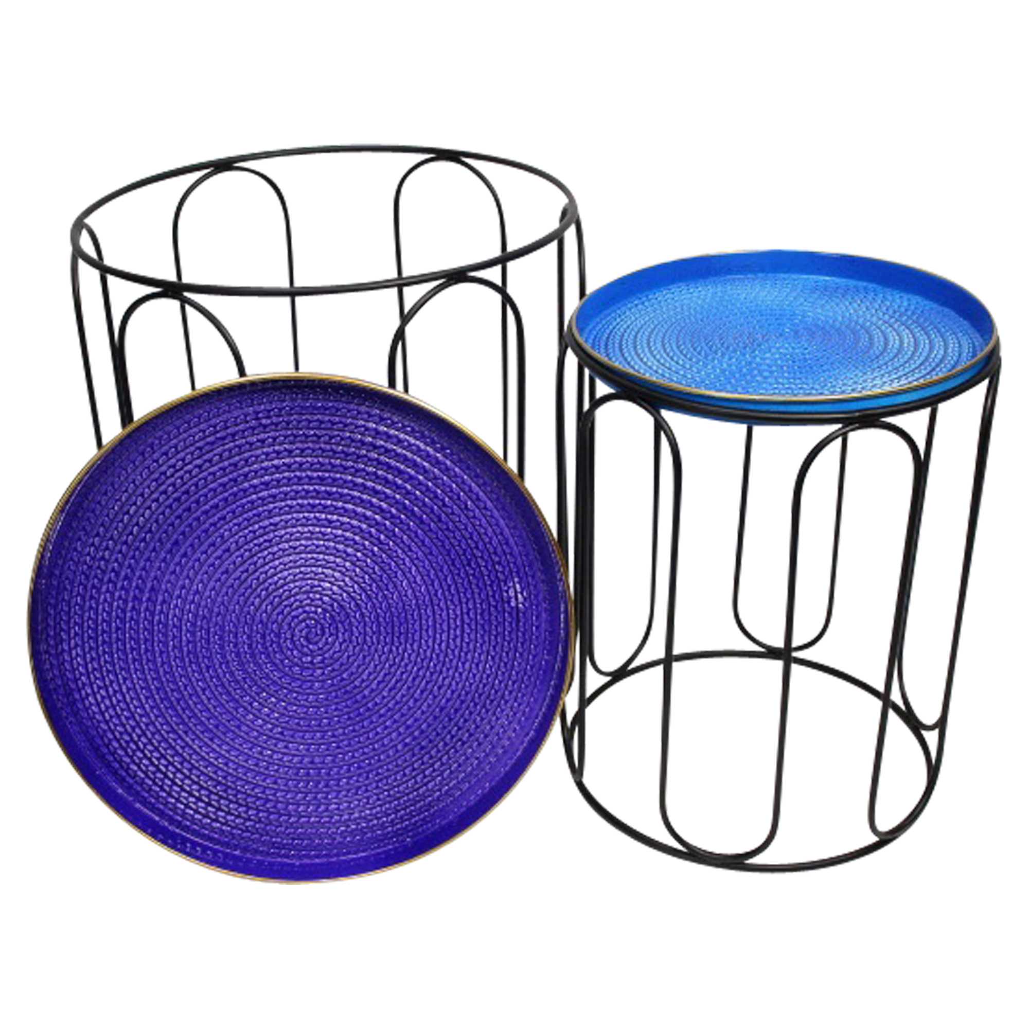 Beistelltisch "Blue", 2er Set  im Frank Flechtwaren Online Shop für Balkonien kaufen