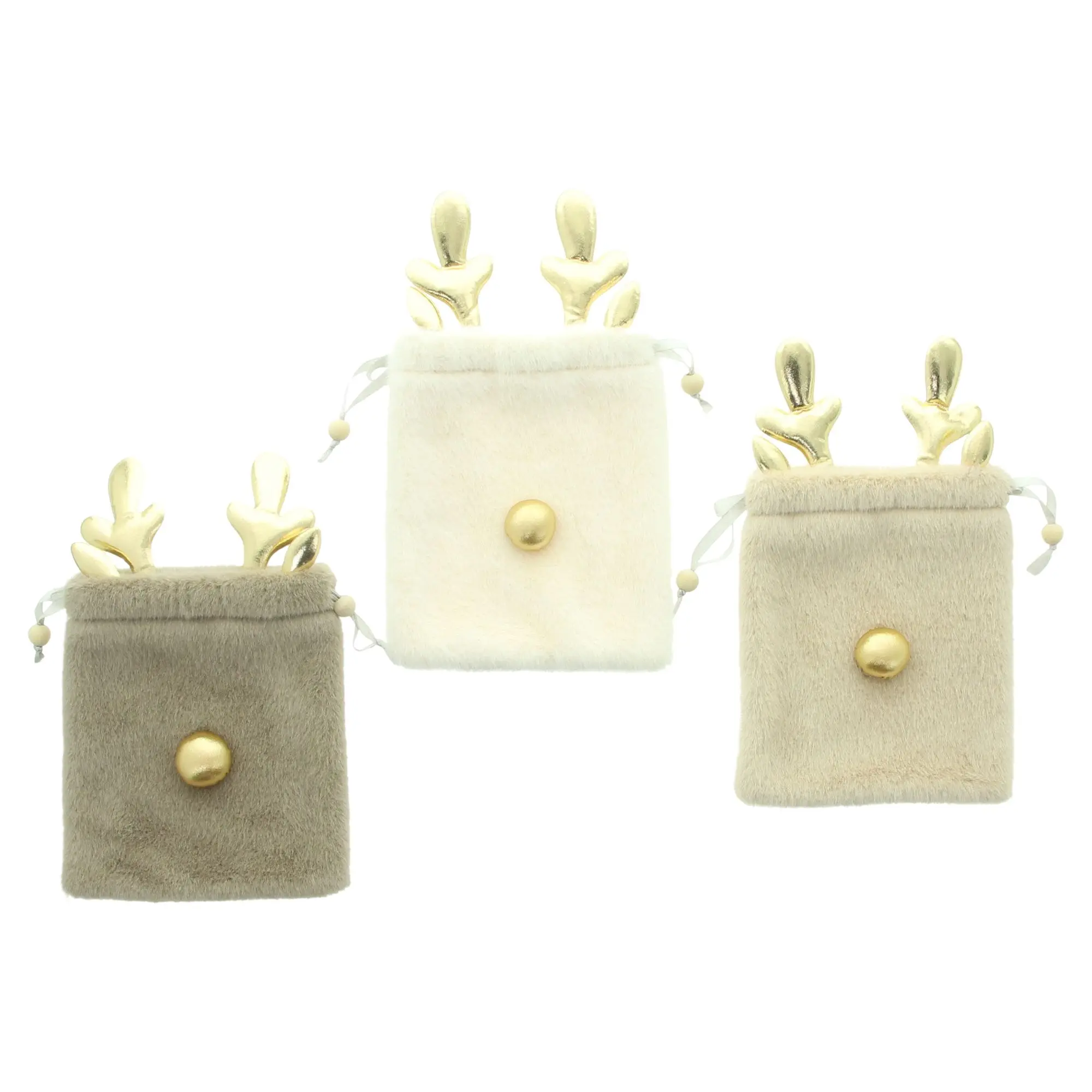 Geschenkbeutel "Plüsch", 3er Set  im Frank Flechtwaren Online Shop kaufen