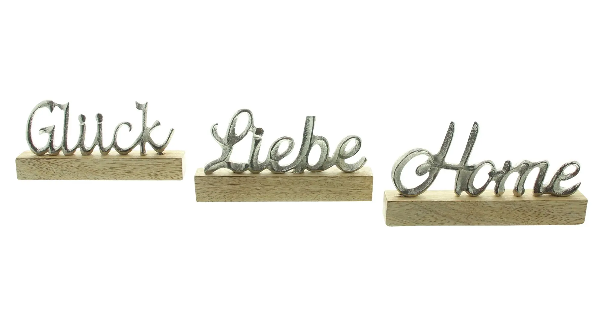 Schriftzug "Liebe, Home & Glück", 3er Set im Frank Flechtwaren Online Shop für Geschenke-Tipps kaufen Schriftzug "Liebe, Home & Glück", 3er Set im Frank Flechtwaren Online Shop für Geschenke-Tipps kaufen