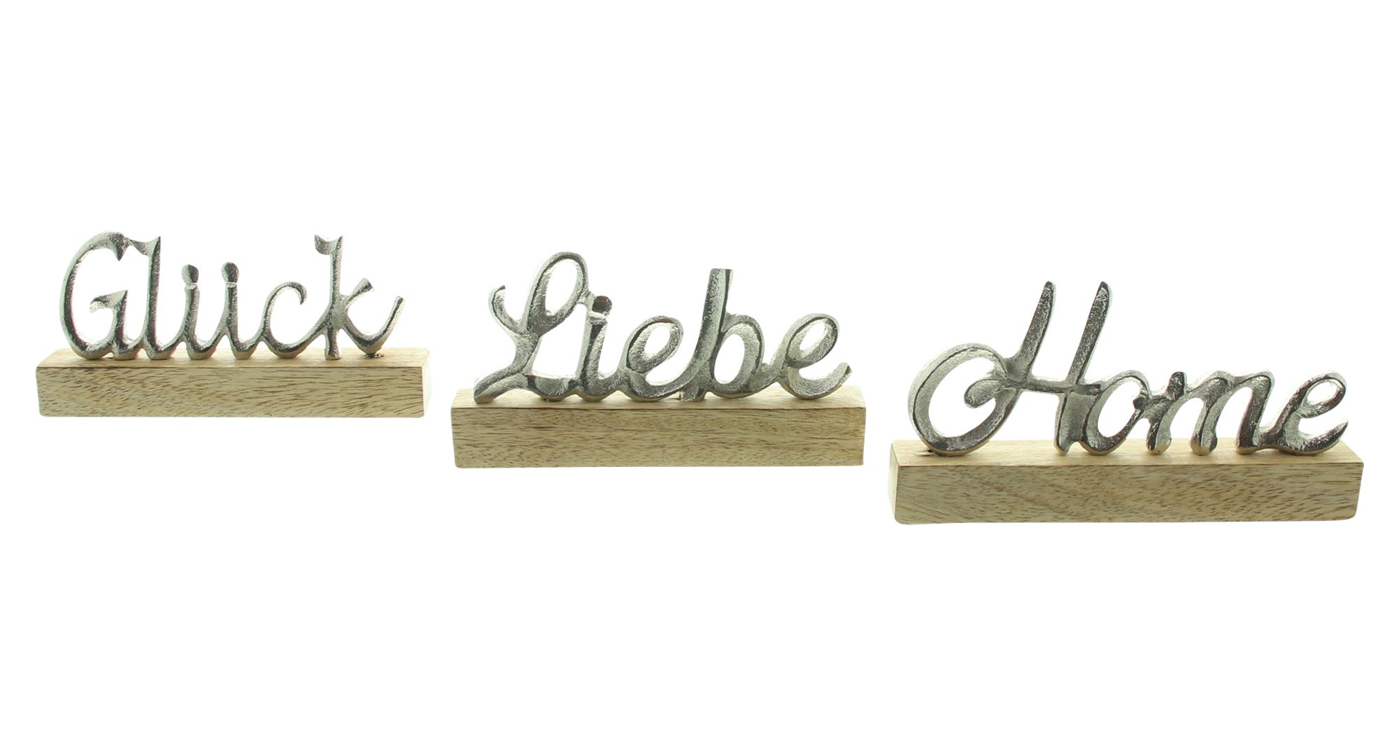 Schriftzug "Liebe, Home & Glück", 3er Set im Frank Flechtwaren Online Shop für Weihnachten kaufen Schriftzug "Liebe, Home & Glück", 3er Set im Frank Flechtwaren Online Shop für Weihnachten kaufen