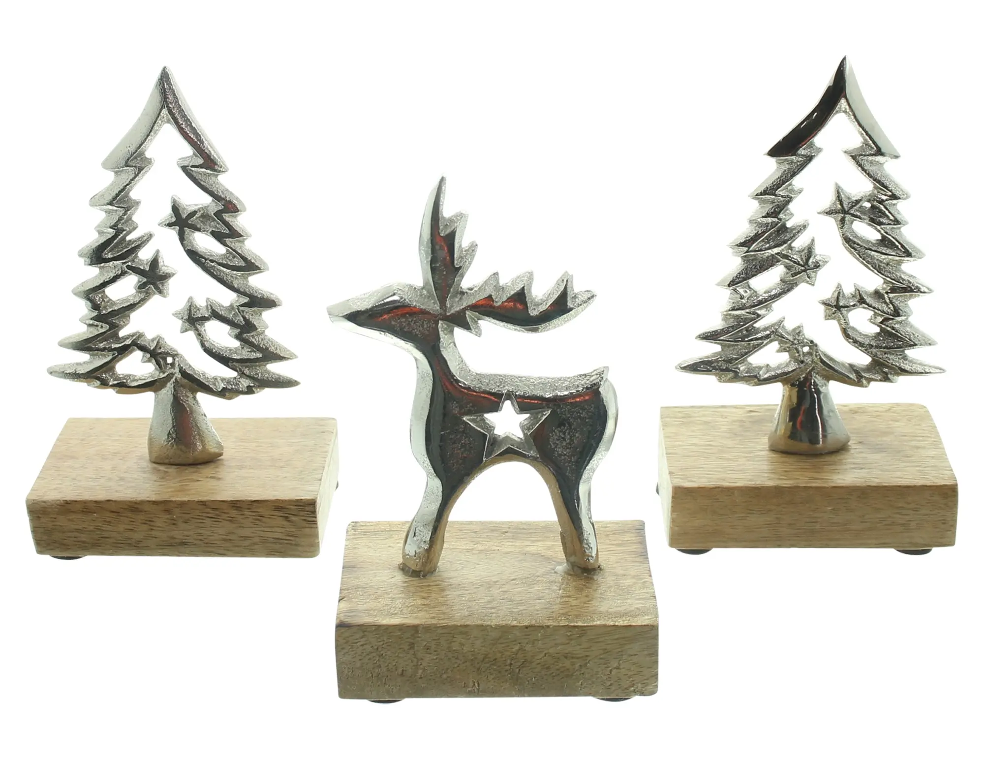 Weihnachtsdeko "Tannen &amp; Rentier", 3er Set  im Frank Flechtwaren Online Shop kaufen