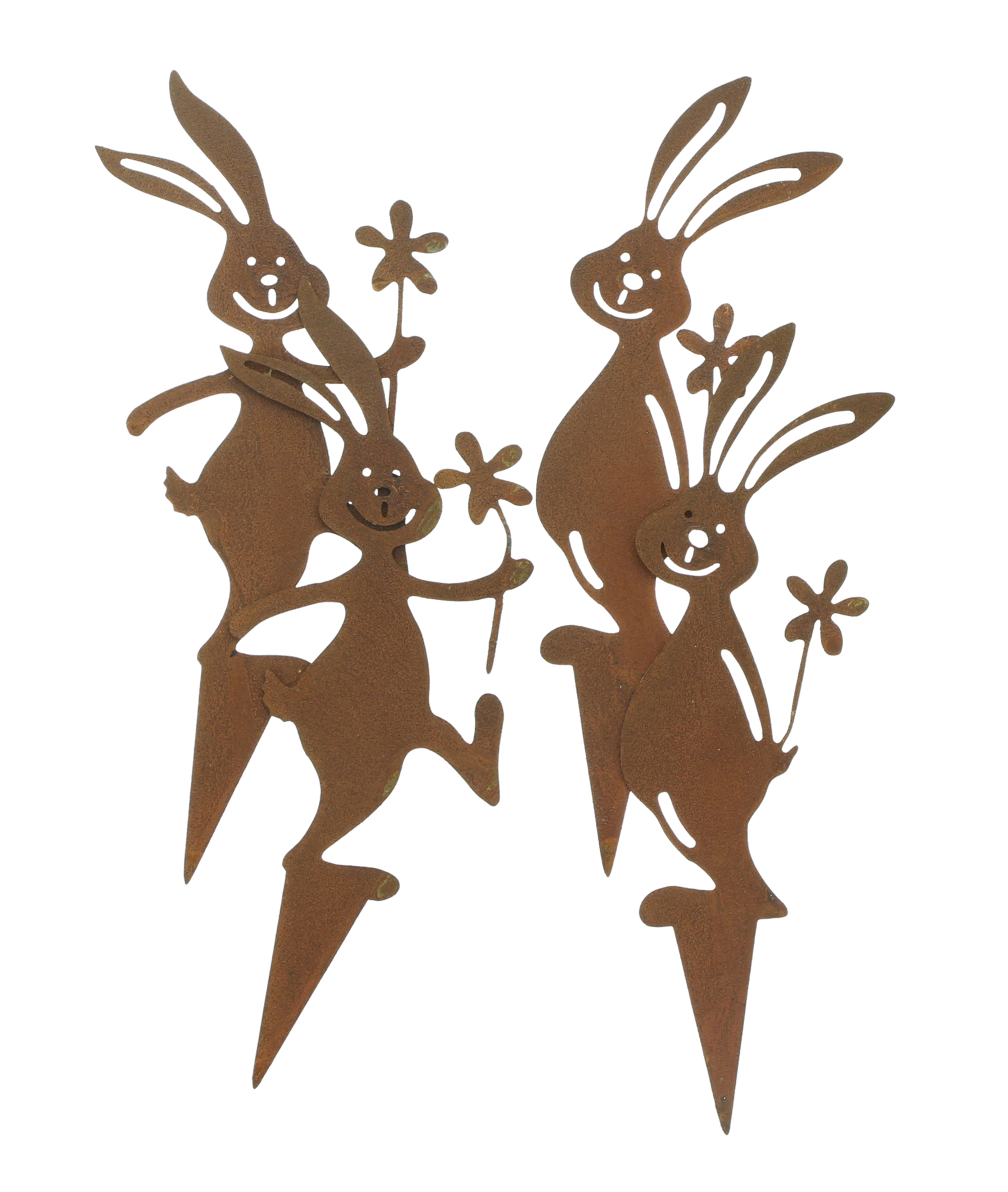 Stecker "Lustige Hasenbande", 4er Set  im Frank Flechtwaren Online Shop für Gerade eingetroffen kaufen