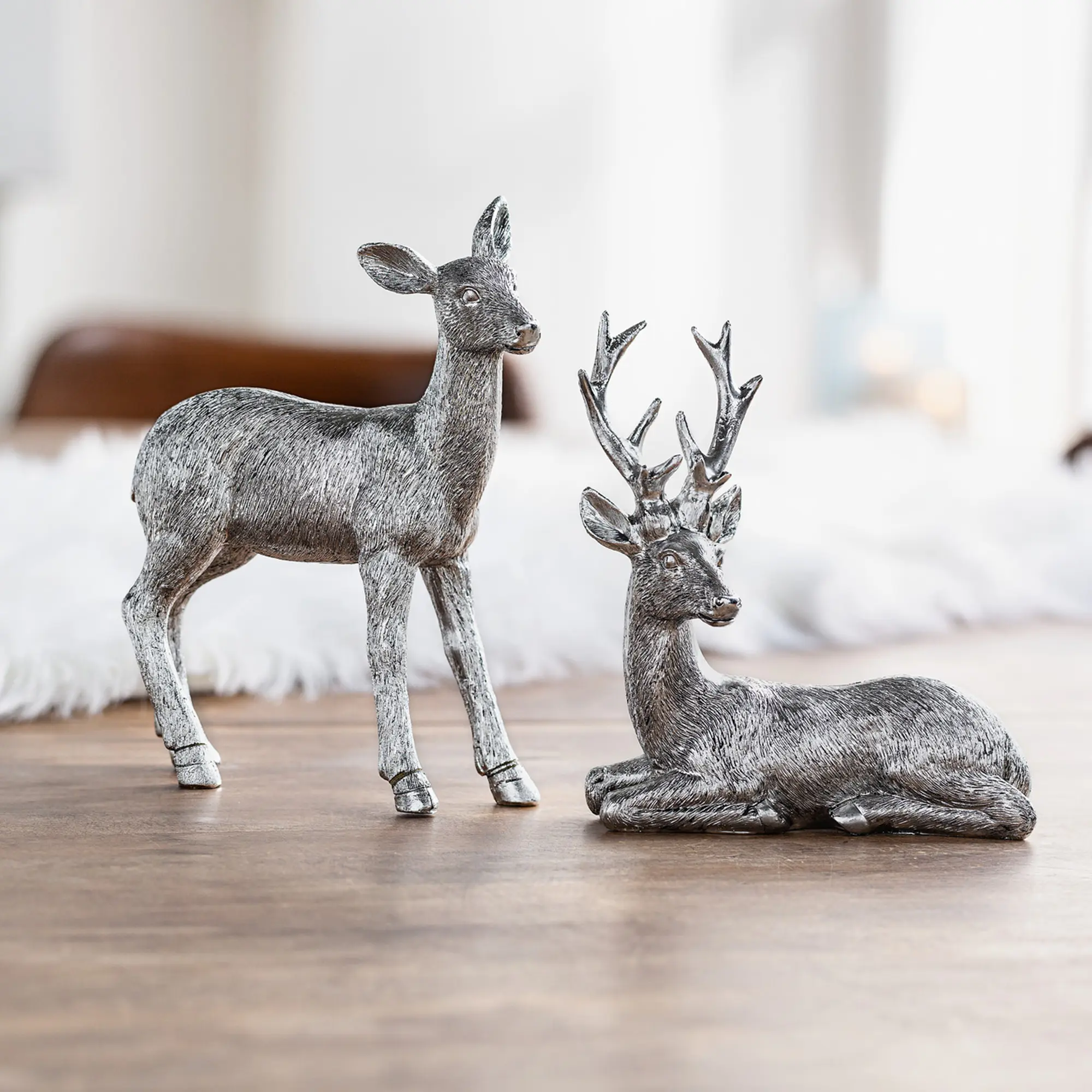 Figur "Reh &amp; Hirsch", 2er Set  im Frank Flechtwaren Online Shop kaufen