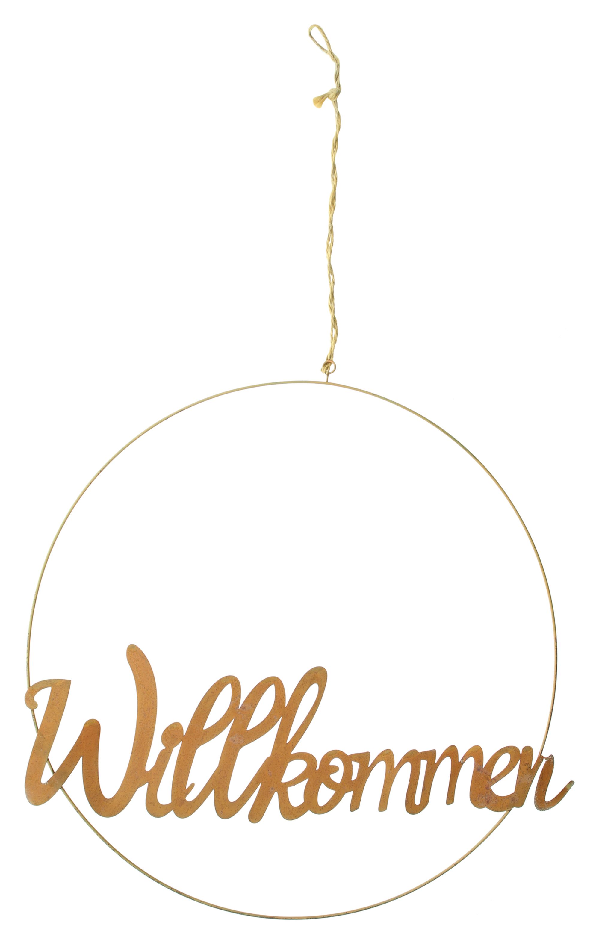 Metallring "Willkommen" im Frank Flechtwaren Online Shop für Ostern kaufen Metallring "Willkommen" im Frank Flechtwaren Online Shop für Ostern kaufen