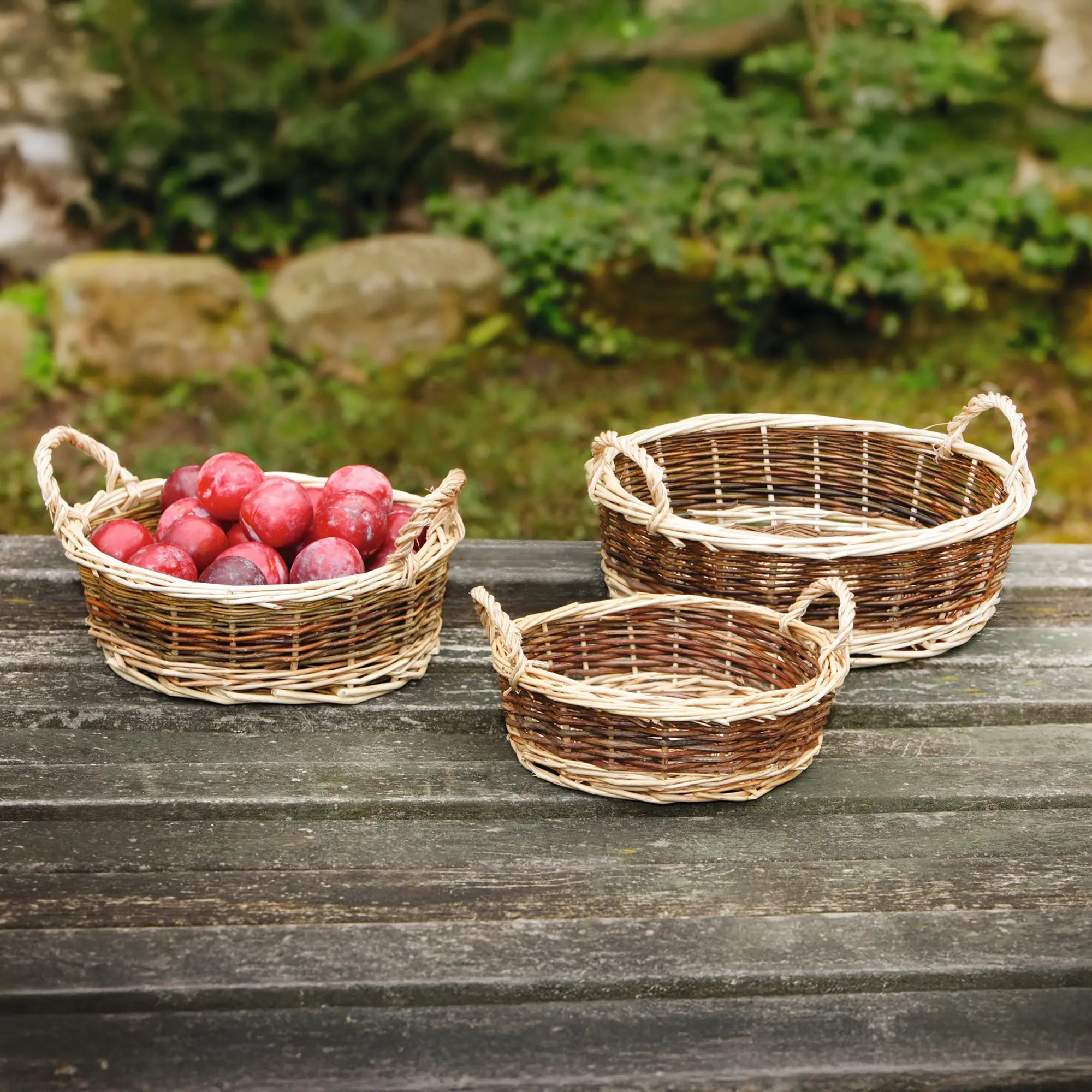 Schale "Natur/Weiß", mittel  im Frank Flechtwaren Online Shop kaufen