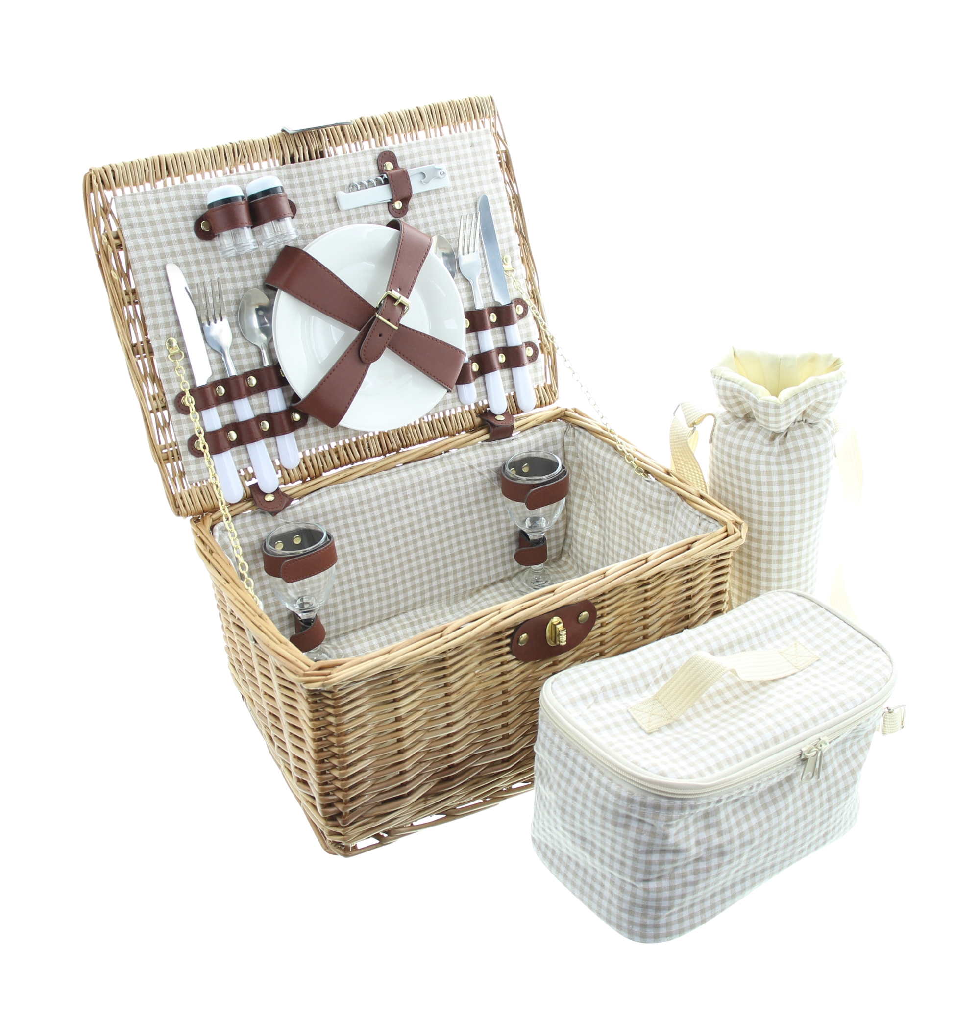 Picknickkorb "Duo", 16tlg. im Frank Flechtwaren Online Shop für Picknickkörbe kaufen Picknickkorb "Duo", 16tlg. im Frank Flechtwaren Online Shop für Picknickkörbe kaufen