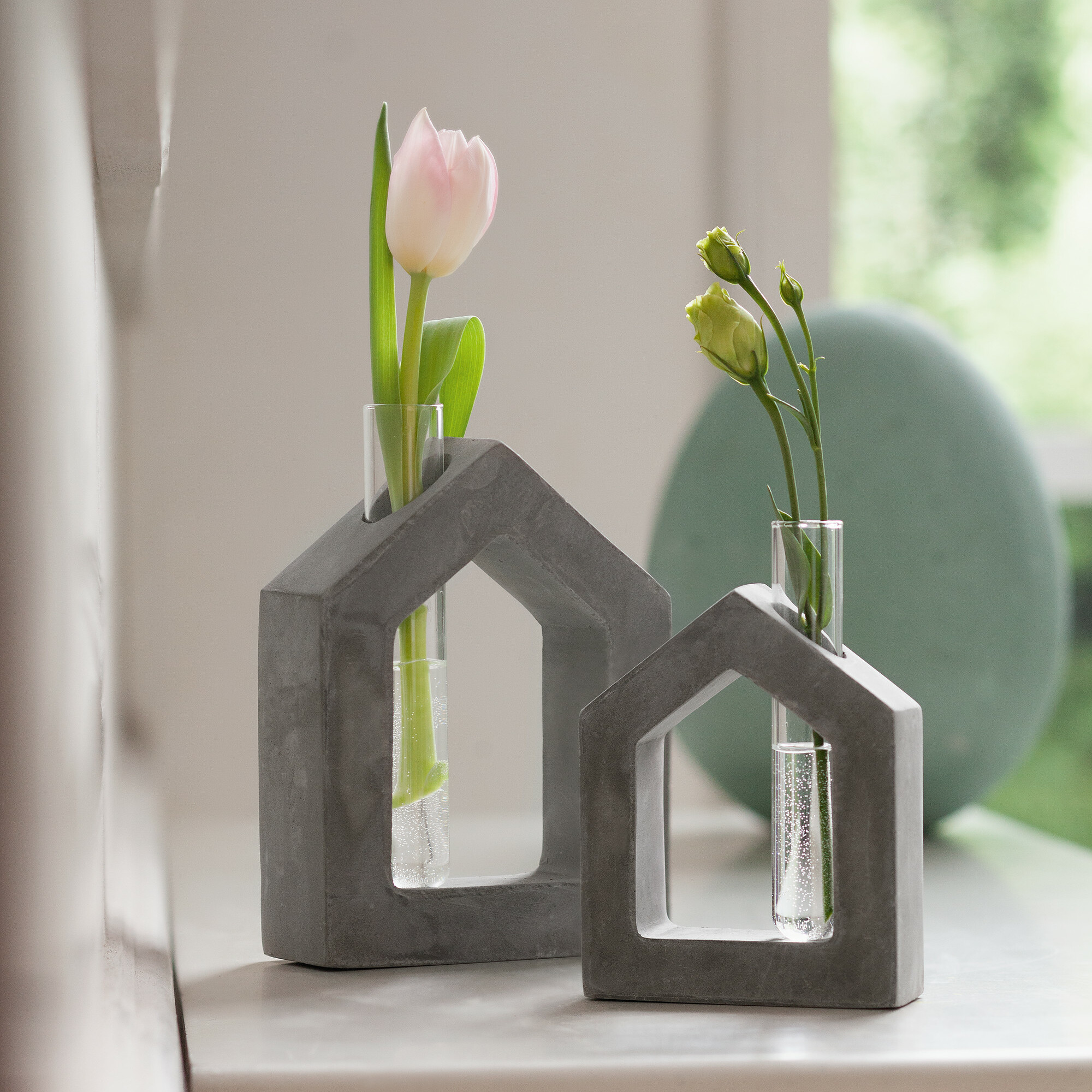 Acheter Lot de 2 maisonnettes avec soliflores  dans la boutique en ligne de Frank Flechtwaren