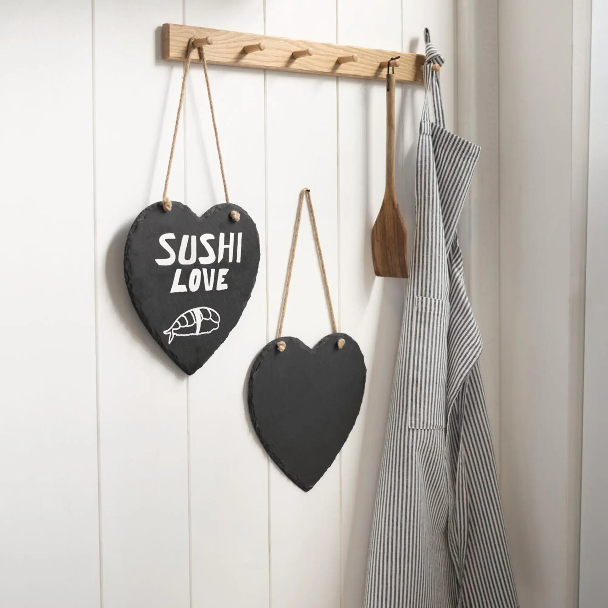 Herzhänger "Schiefer", 2er Set  im Frank Flechtwaren Online Shop kaufen