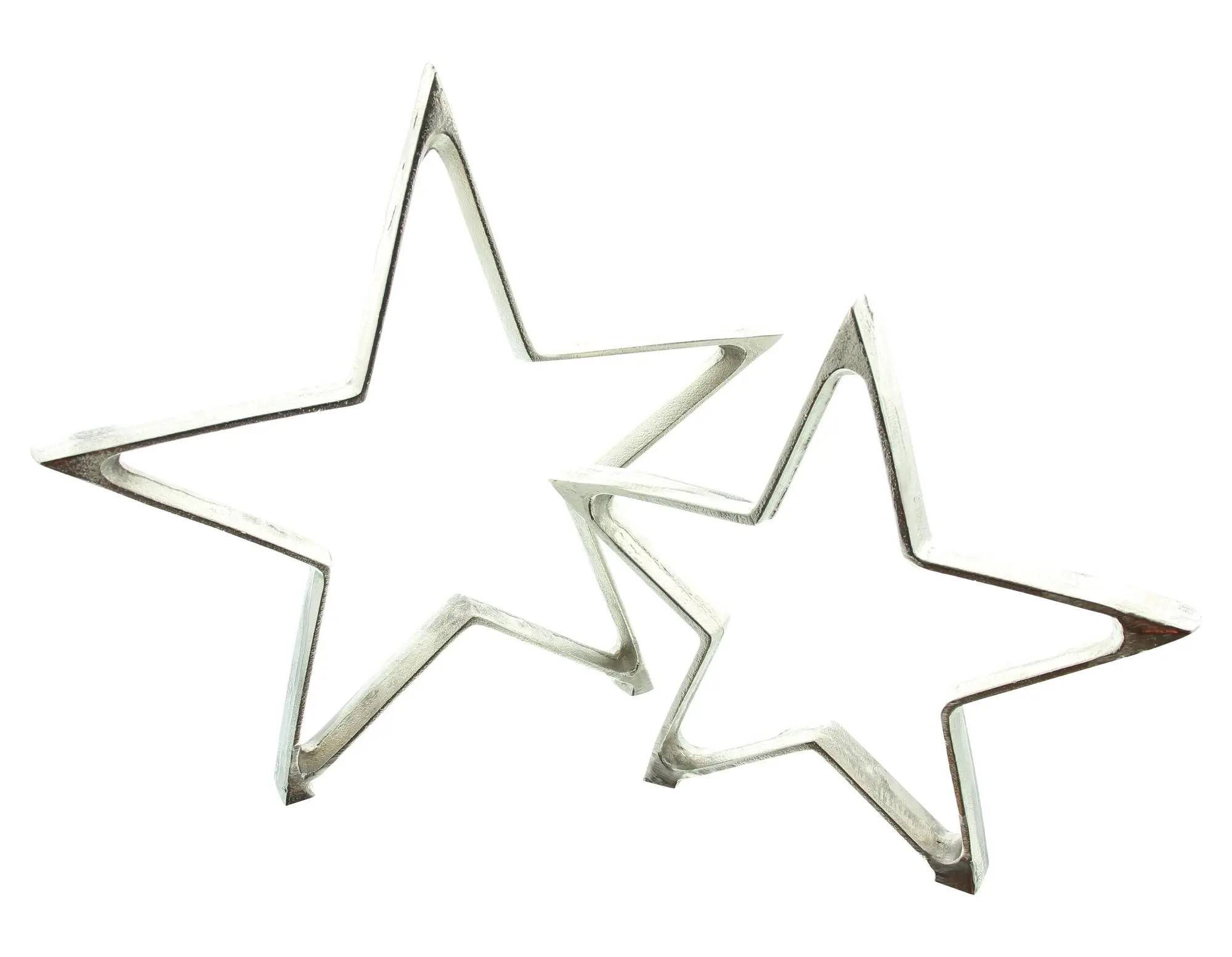 Stern "Silber", 2er Set  im Frank Flechtwaren Online Shop für Sterne kaufen