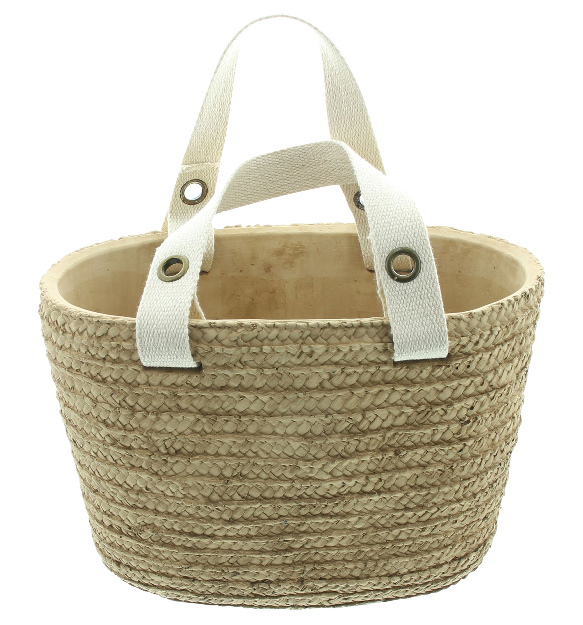 Pflanzer "Strandtasche"  im Frank Flechtwaren Online Shop für Pflanztöpfe kaufen