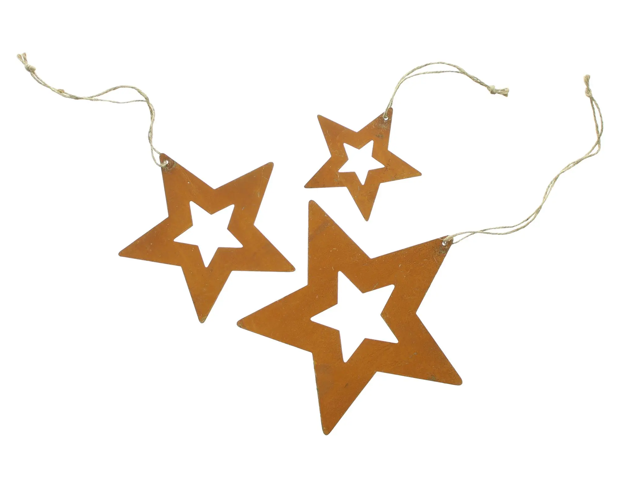 Metallhänger "Stern", 5er Set  im Frank Flechtwaren Online Shop für Baumschmuck kaufen