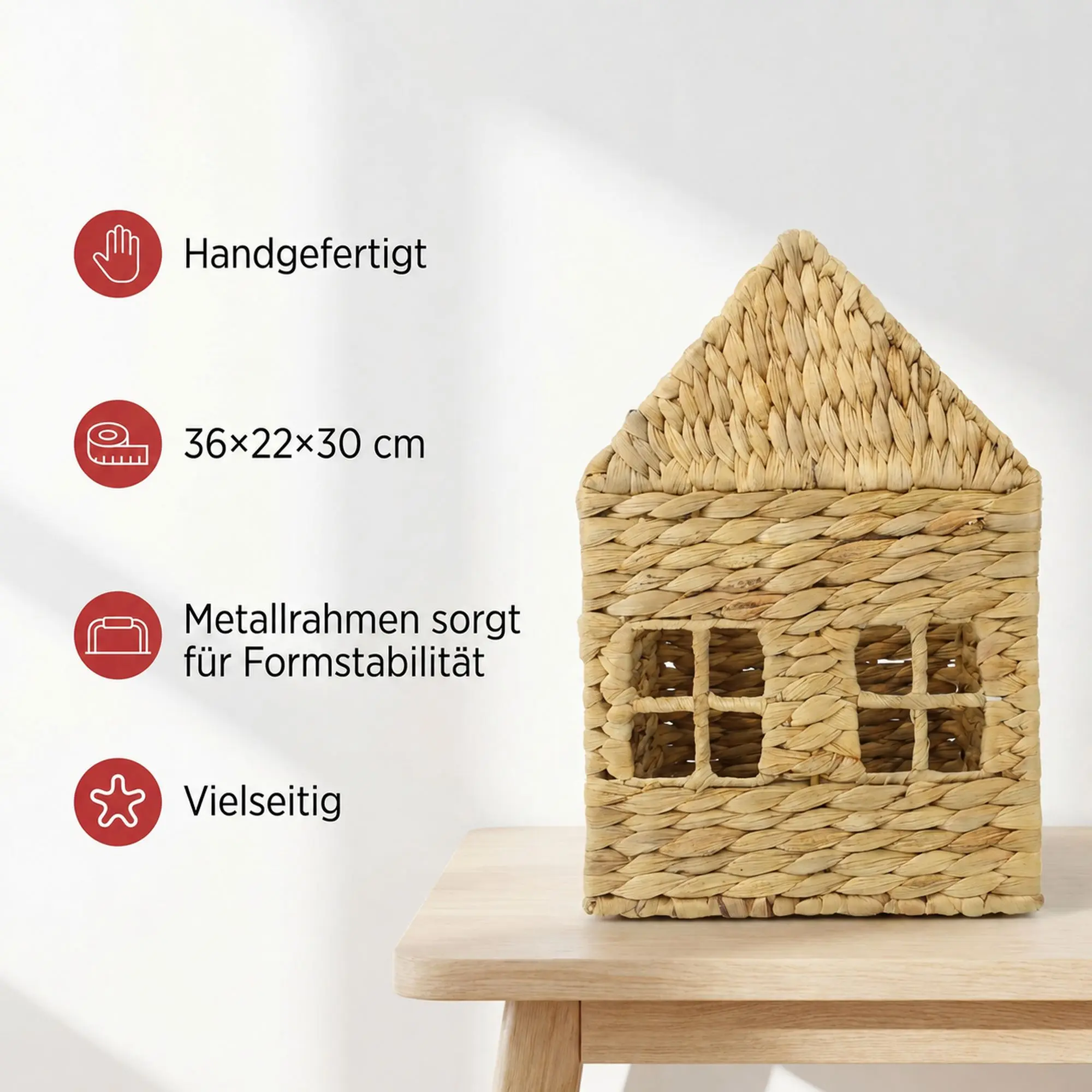 Zeitungskorb "Haus"  im Frank Flechtwaren Online Shop für Wohnzimmer kaufen