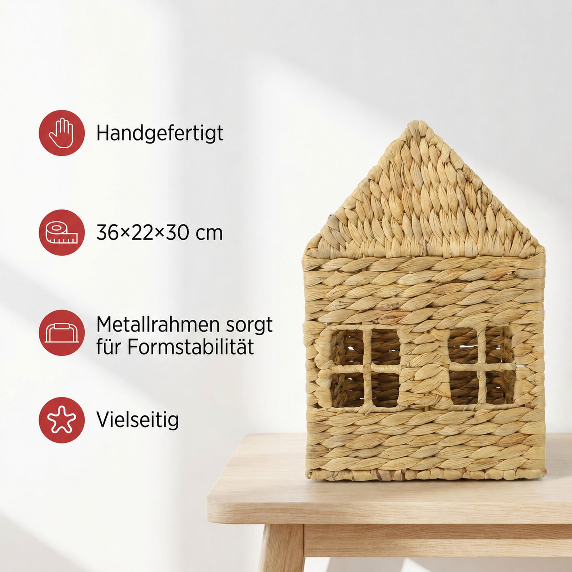 Zeitungskorb "Haus"  im Frank Flechtwaren Online Shop für Wohnzimmer kaufen