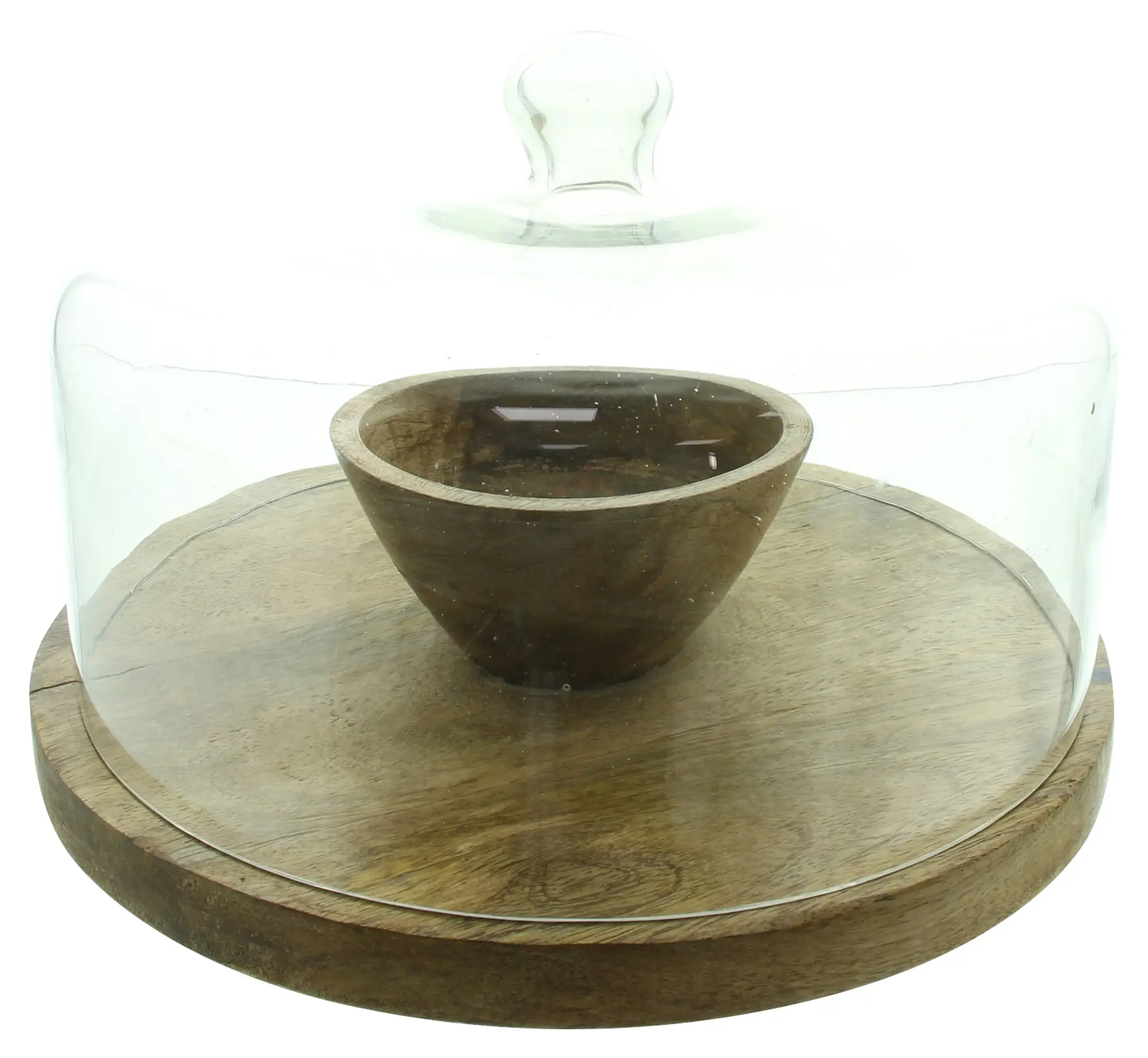 Servierplatte "Mangoholz" mit Glasglocke im Frank Flechtwaren Online Shop für Küche kaufen Servierplatte "Mangoholz" mit Glasglocke im Frank Flechtwaren Online Shop für Küche kaufen