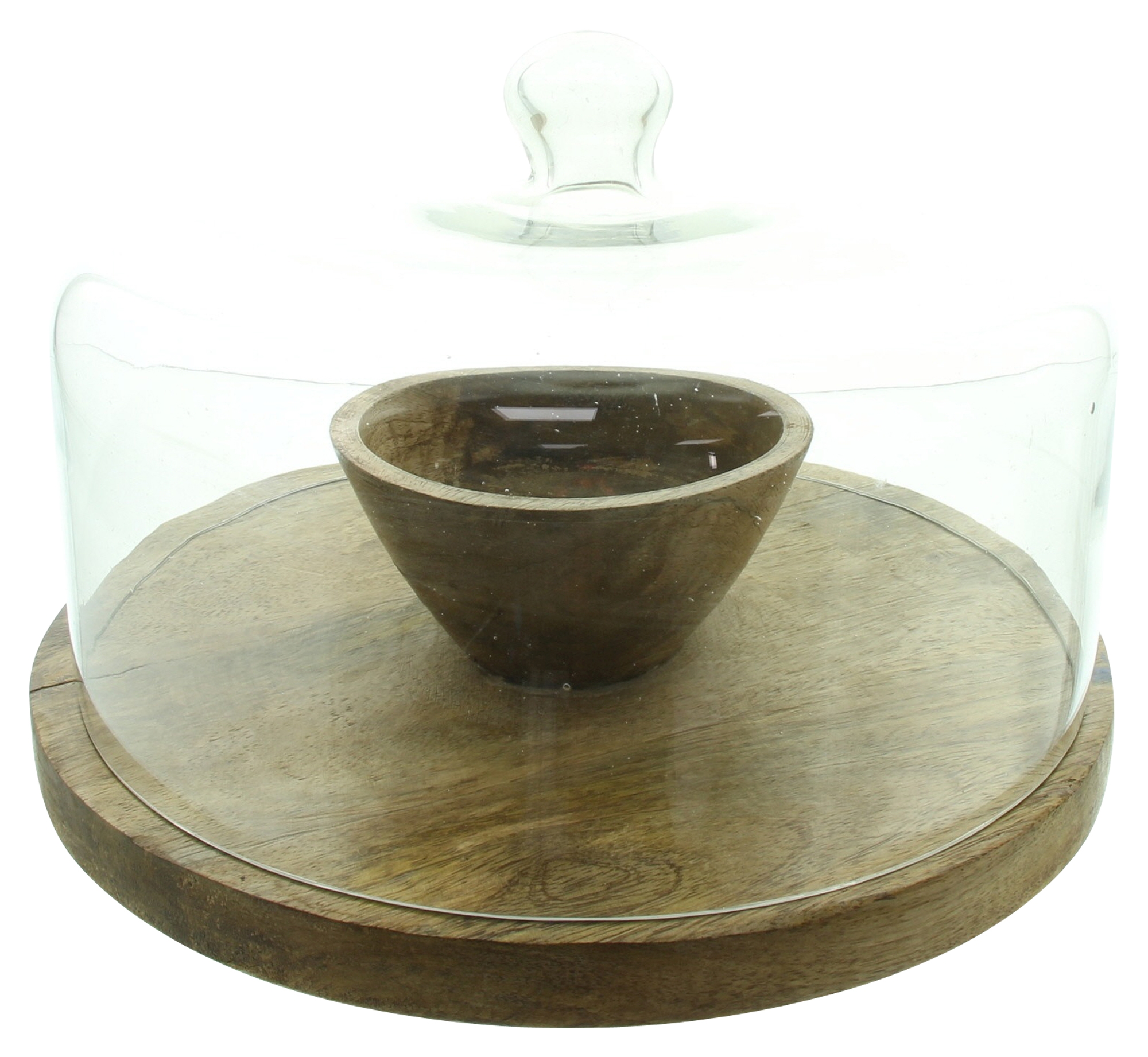 Servierplatte "Mangoholz" mit Glasglocke im Frank Flechtwaren Online Shop für Küche kaufen Servierplatte "Mangoholz" mit Glasglocke im Frank Flechtwaren Online Shop für Küche kaufen
