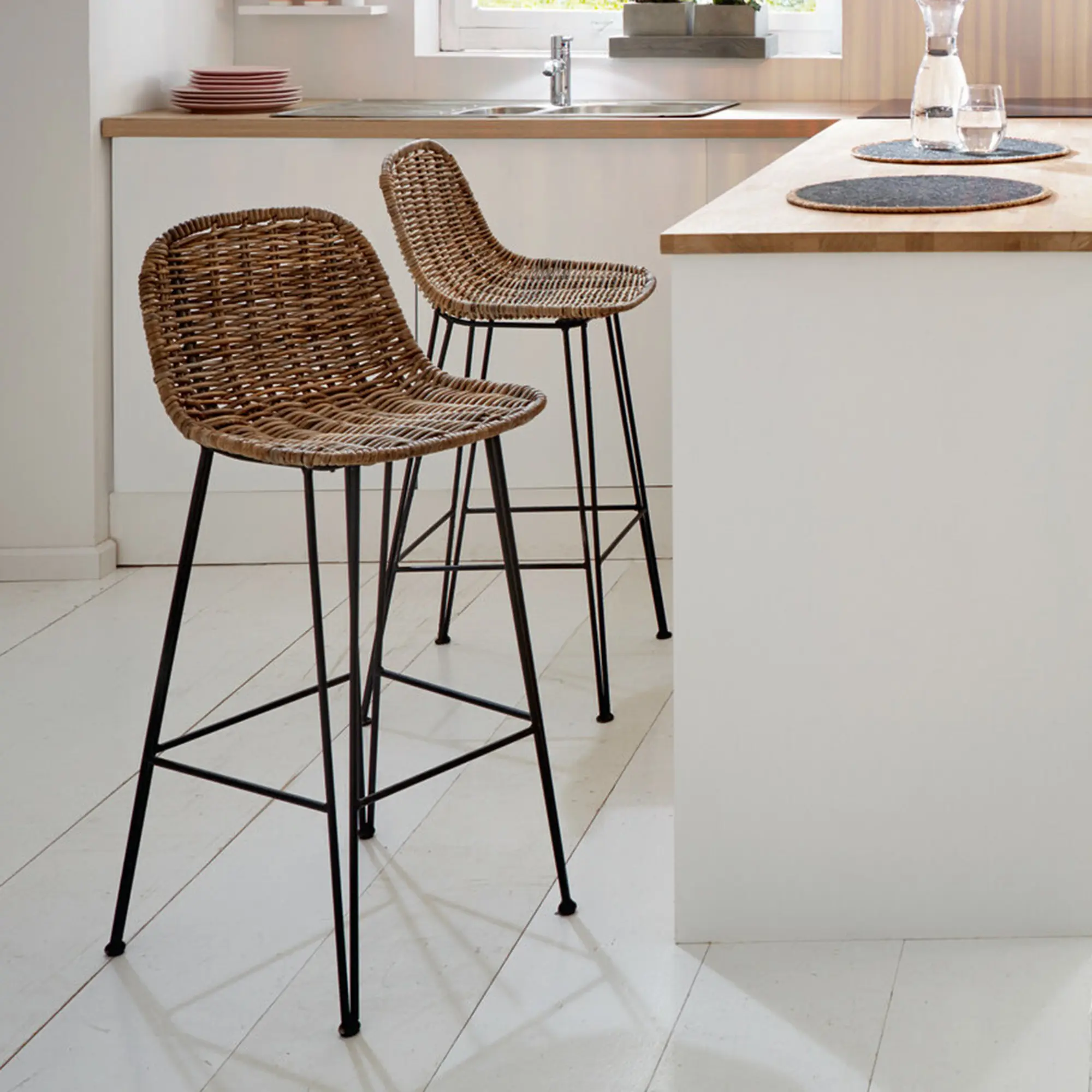 Rattanbarstuhl "Modern Line"  im Frank Flechtwaren Online Shop kaufen