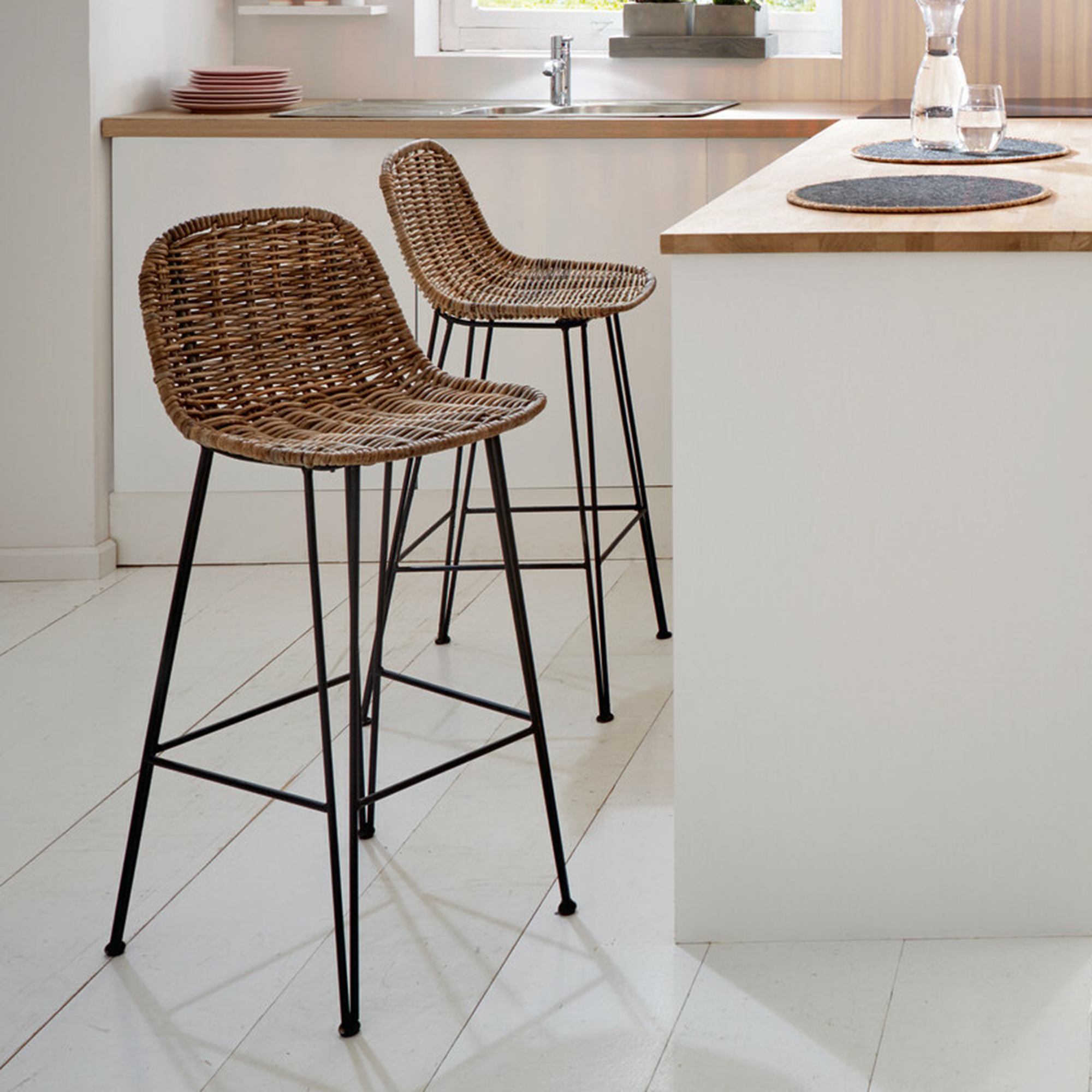 Rattanbarstuhl "Modern Line"  im Frank Flechtwaren Online Shop kaufen