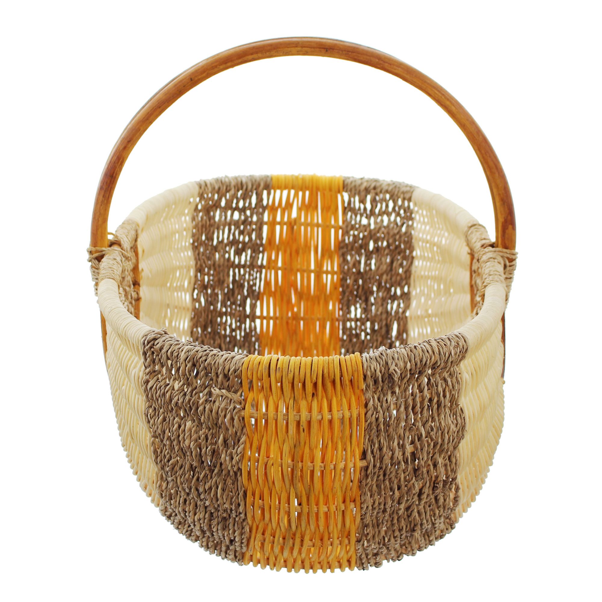 Einkaufskorb "Orange/Natur" im Frank Flechtwaren Online Shop für Einkaufskörbe kaufen Einkaufskorb "Orange/Natur" im Frank Flechtwaren Online Shop für Einkaufskörbe kaufen