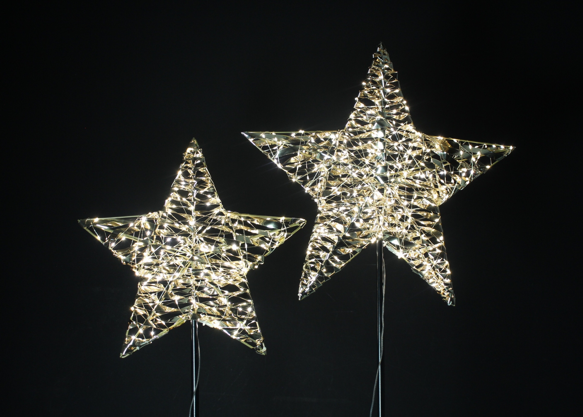 LED-Stern "Goldstar", 2er Set  im Frank Flechtwaren Online Shop für Titelserie Weihnachten kaufen