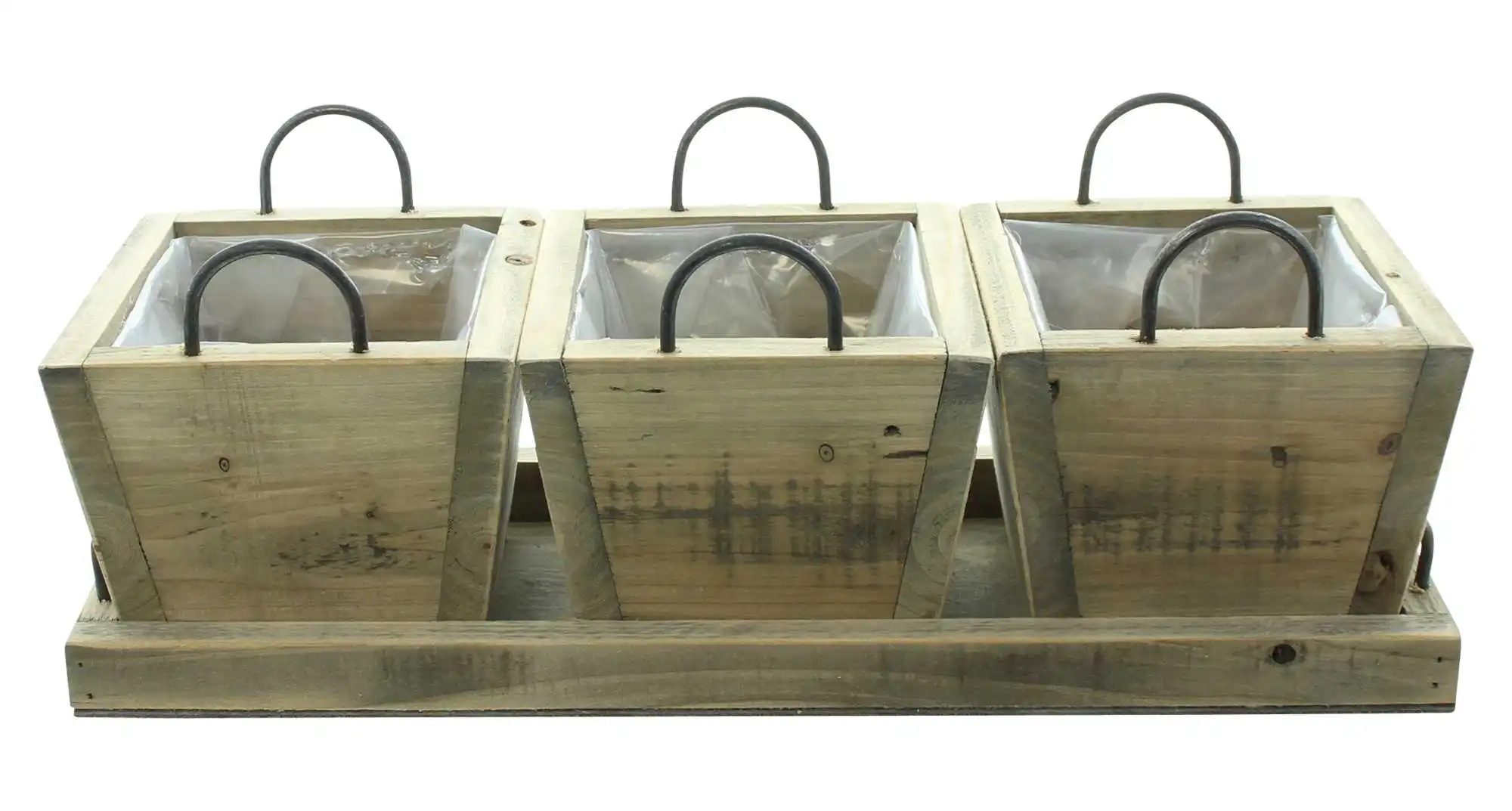 Holzpflanzer "Recycling-Chic"  im Frank Flechtwaren Online Shop für Pflanztöpfe kaufen