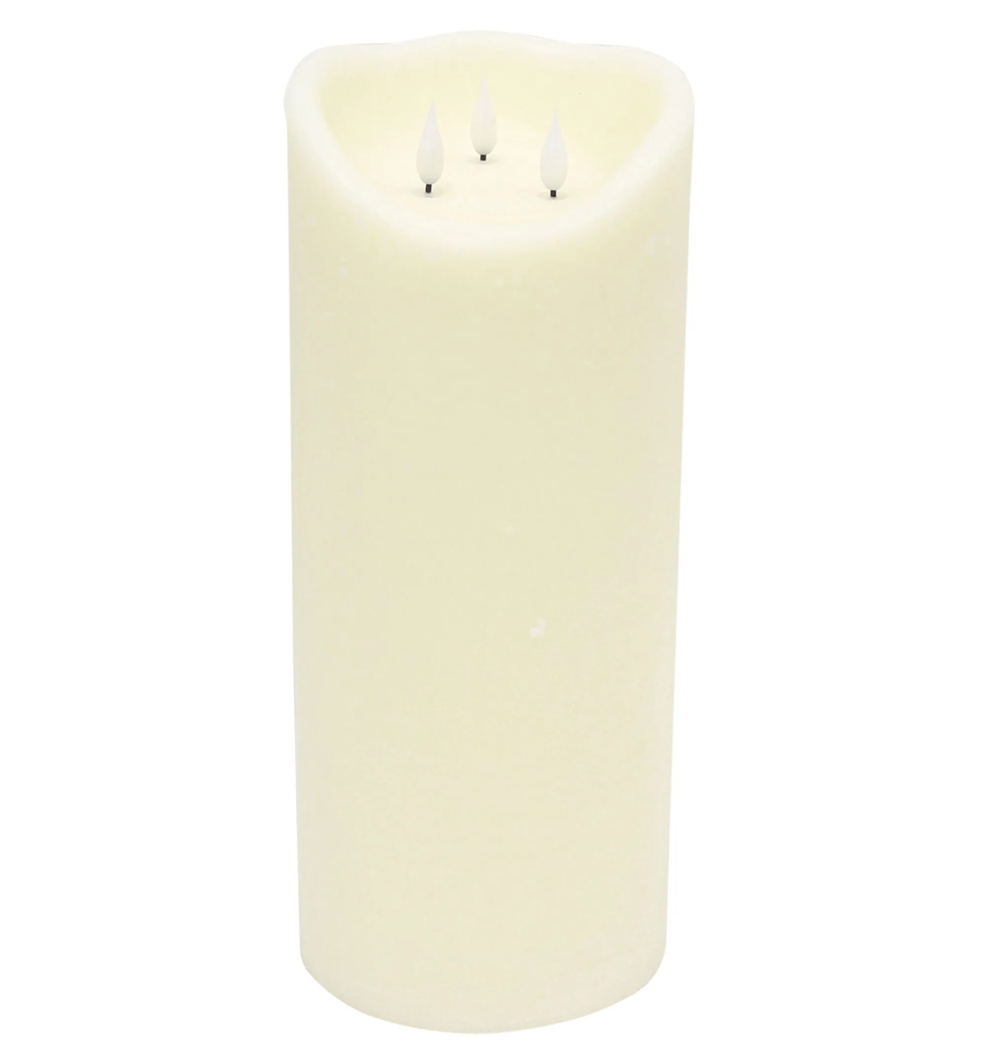Große LED-Kerze "3 Flammen"  im Frank Flechtwaren Online Shop für Weihnachtliche LED-Deko kaufen