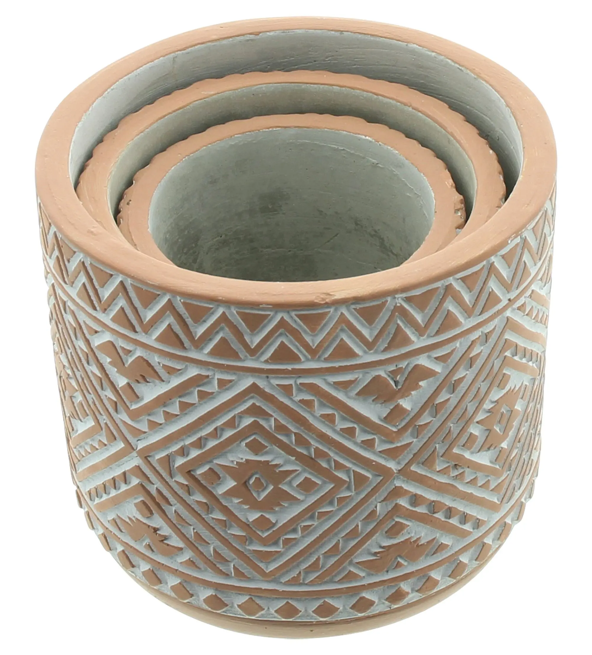Blumentopf "Terracotta", 3er Set  im Frank Flechtwaren Online Shop für Pflanztöpfe kaufen