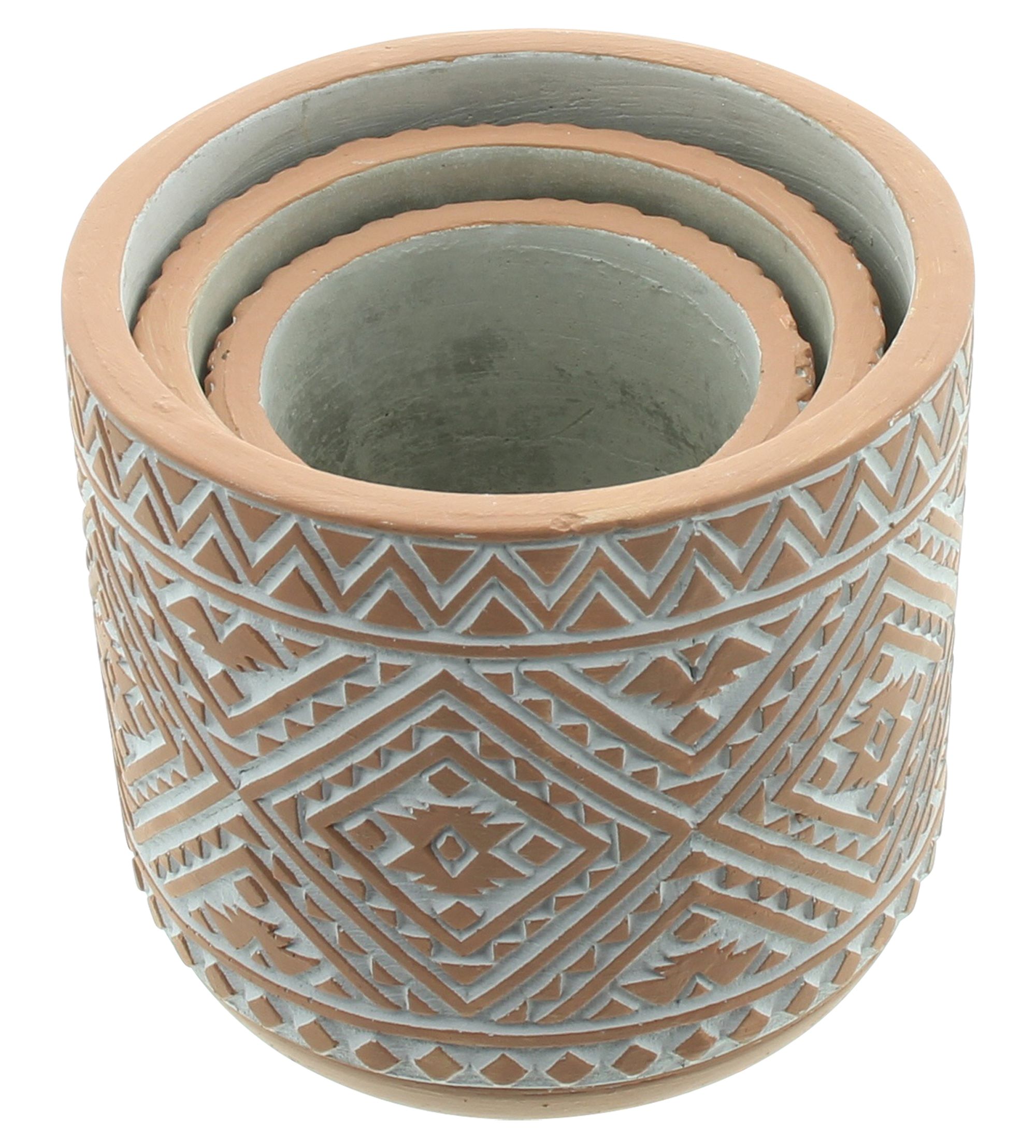 Blumentopf "Terracotta", 3er Set  im Frank Flechtwaren Online Shop für Pflanztöpfe kaufen