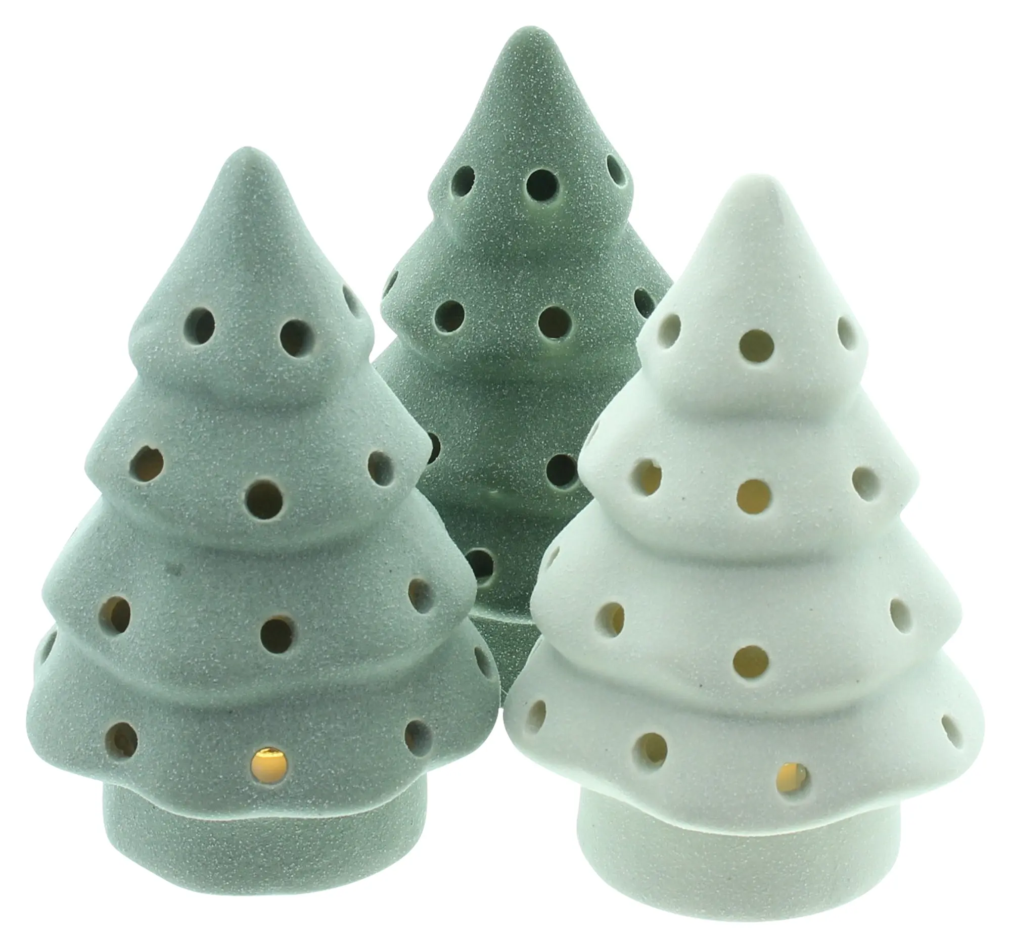 LED-Tanne "Green Shades", 3er Set  im Frank Flechtwaren Online Shop für Weihnachten kaufen