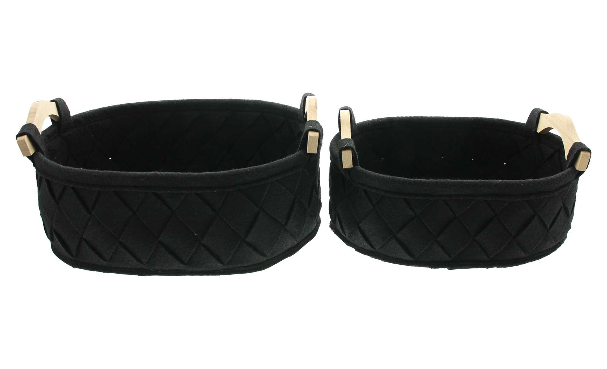 Filzkorb "Modern Classic", 2er Set im Frank Flechtwaren Online Shop für Wohnzimmer kaufen Filzkorb "Modern Classic", 2er Set im Frank Flechtwaren Online Shop für Wohnzimmer kaufen