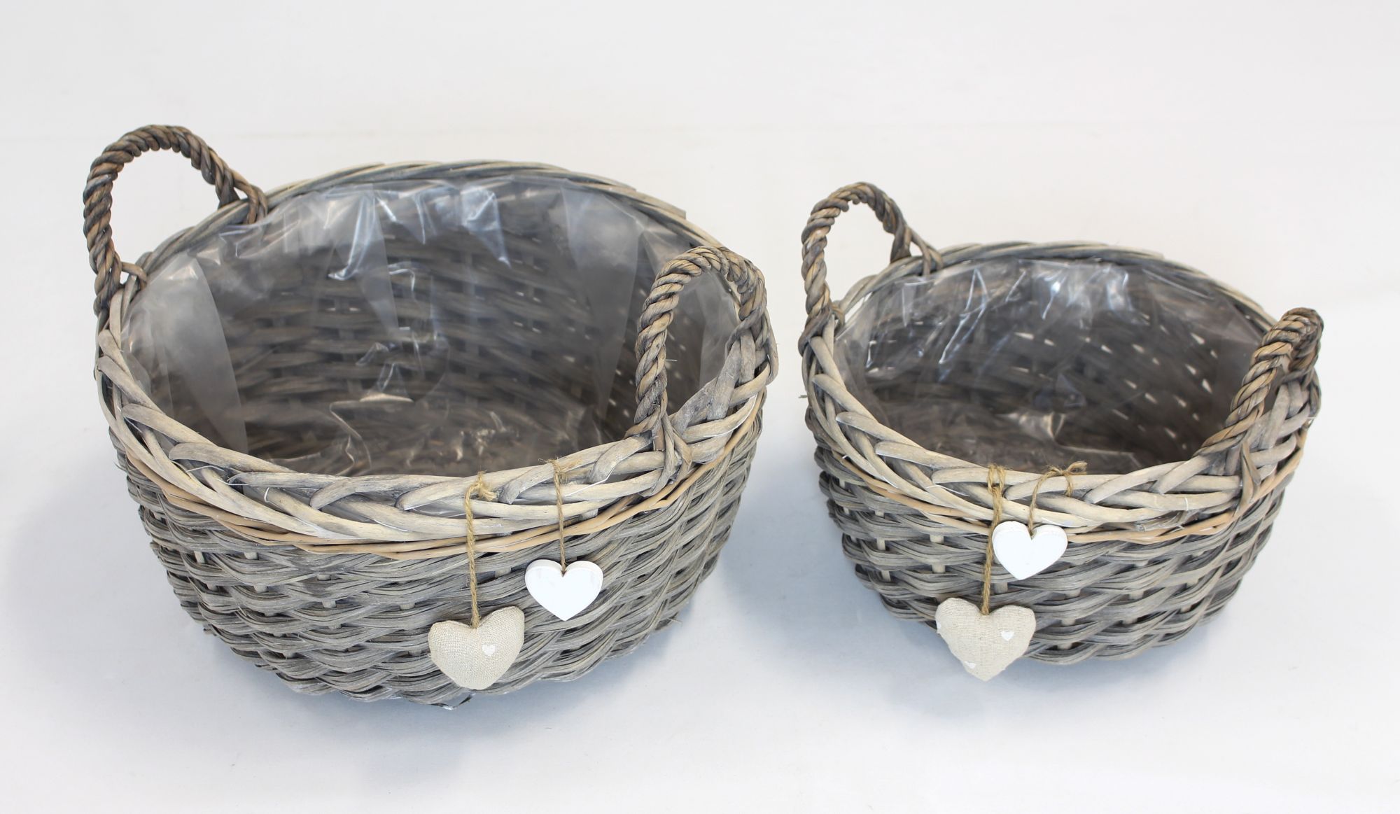 Pflanzkorb "Herzen", 2er Set im Frank Flechtwaren Online Shop für Ostern kaufen Pflanzkorb "Herzen", 2er Set im Frank Flechtwaren Online Shop für Ostern kaufen