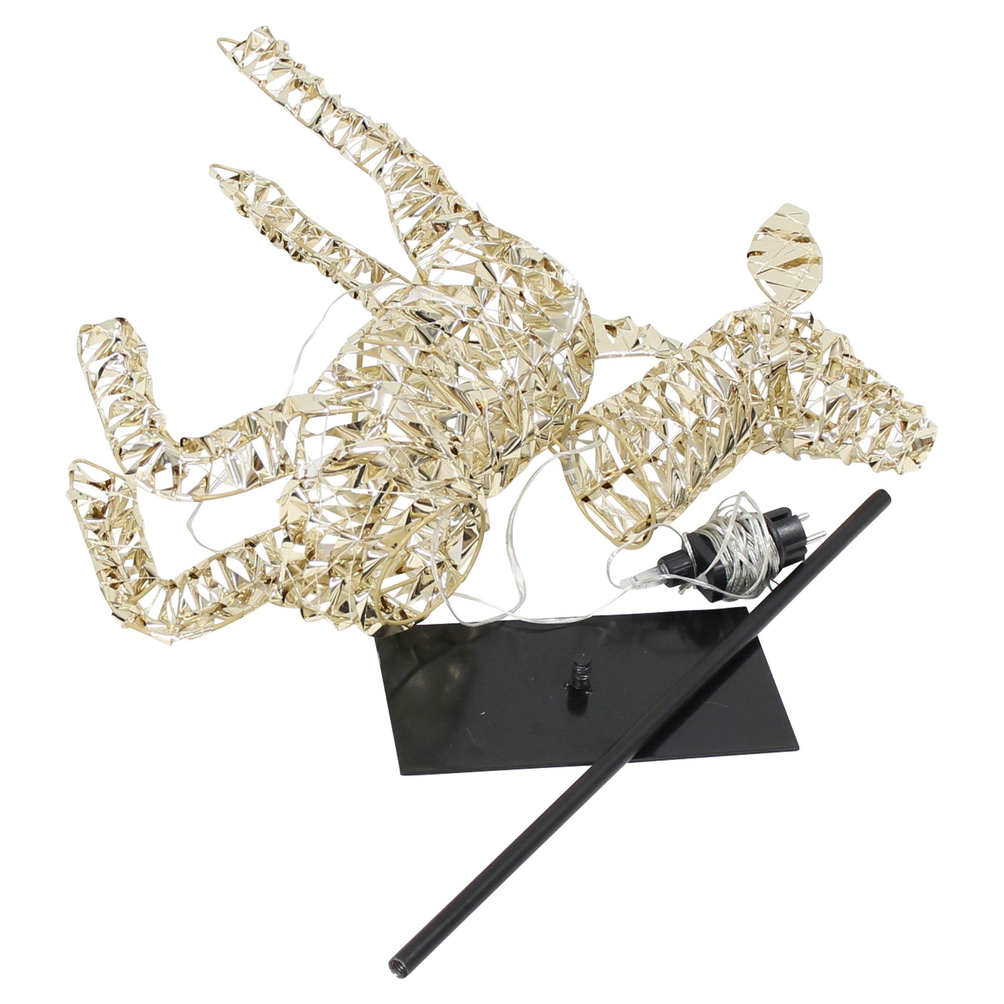 LED-Rentier "Golden"  im Frank Flechtwaren Online Shop für Weihnachtliche LED-Deko kaufen