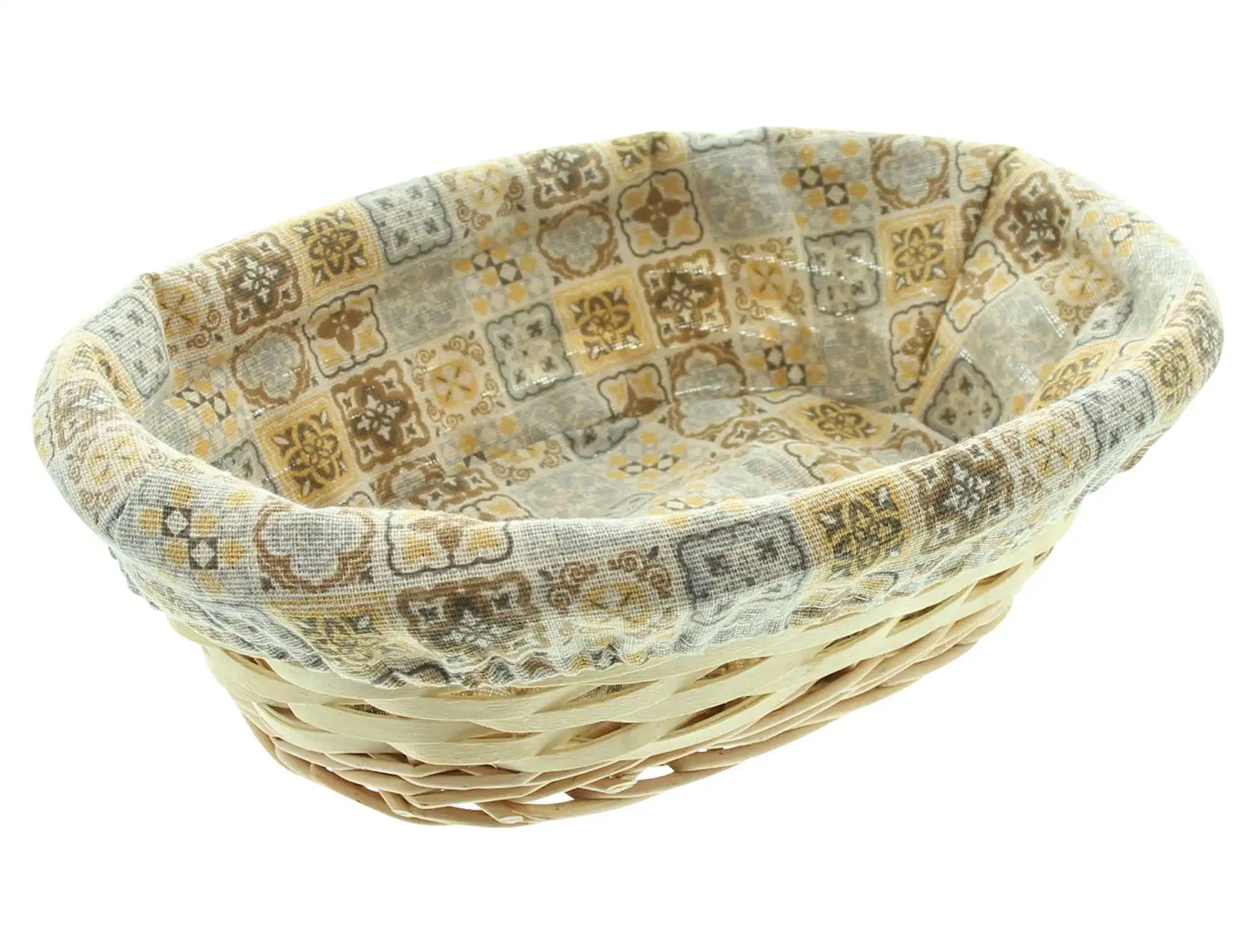 Füllkorb "Mosaik", oval  im Frank Flechtwaren Online Shop für Küche kaufen