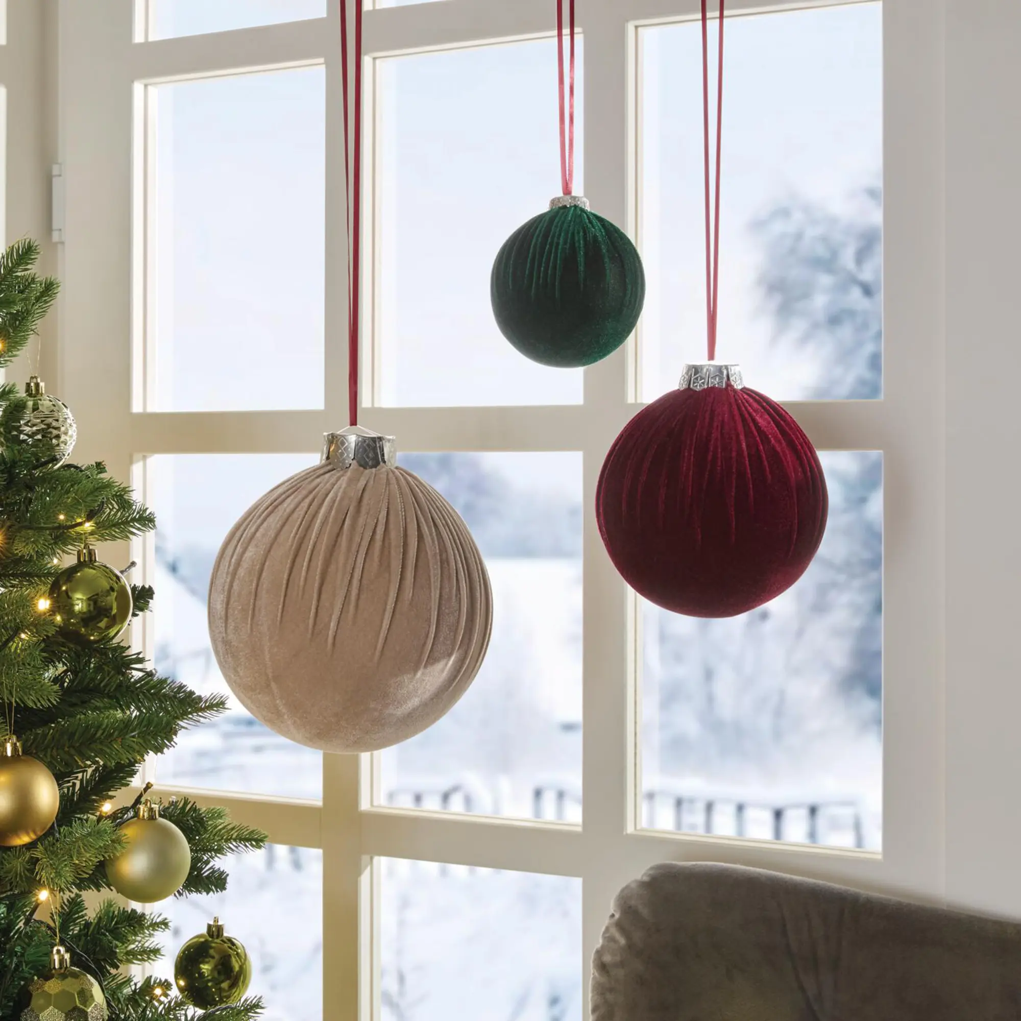 Deko-Kugel "Eleganz", 3er Set  im Frank Flechtwaren Online Shop kaufen