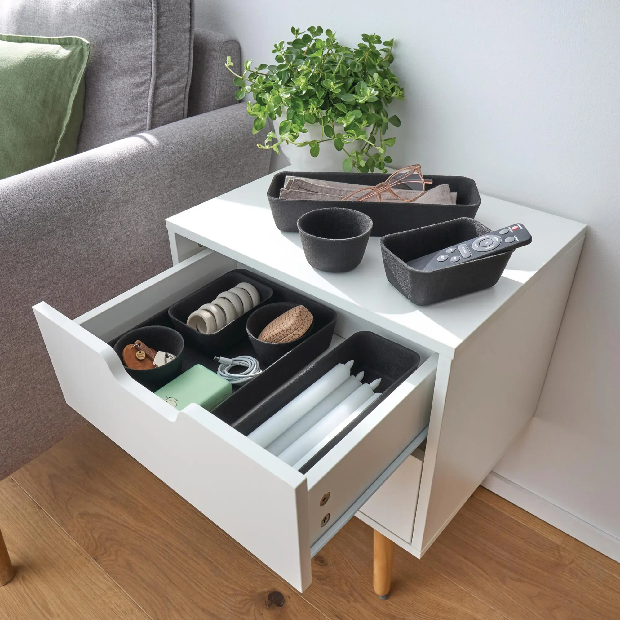 Schubladen-Organizer "Black", 8er Set  im Frank Flechtwaren Online Shop kaufen