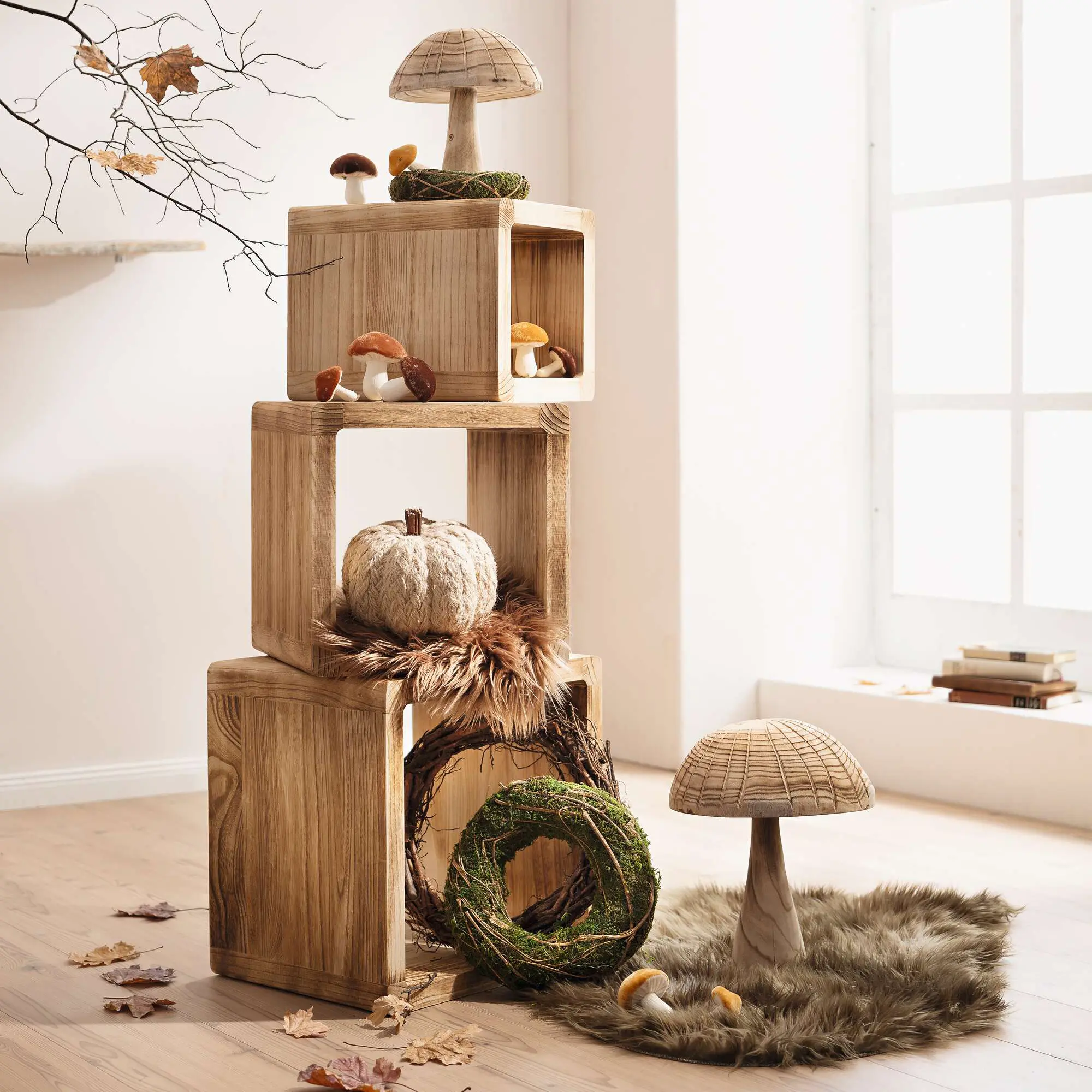 Holzdeko "Mushroom", groß im Frank Flechtwaren Online Shop für Dekofiguren kaufen Holzdeko "Mushroom", groß im Frank Flechtwaren Online Shop für Dekofiguren kaufen