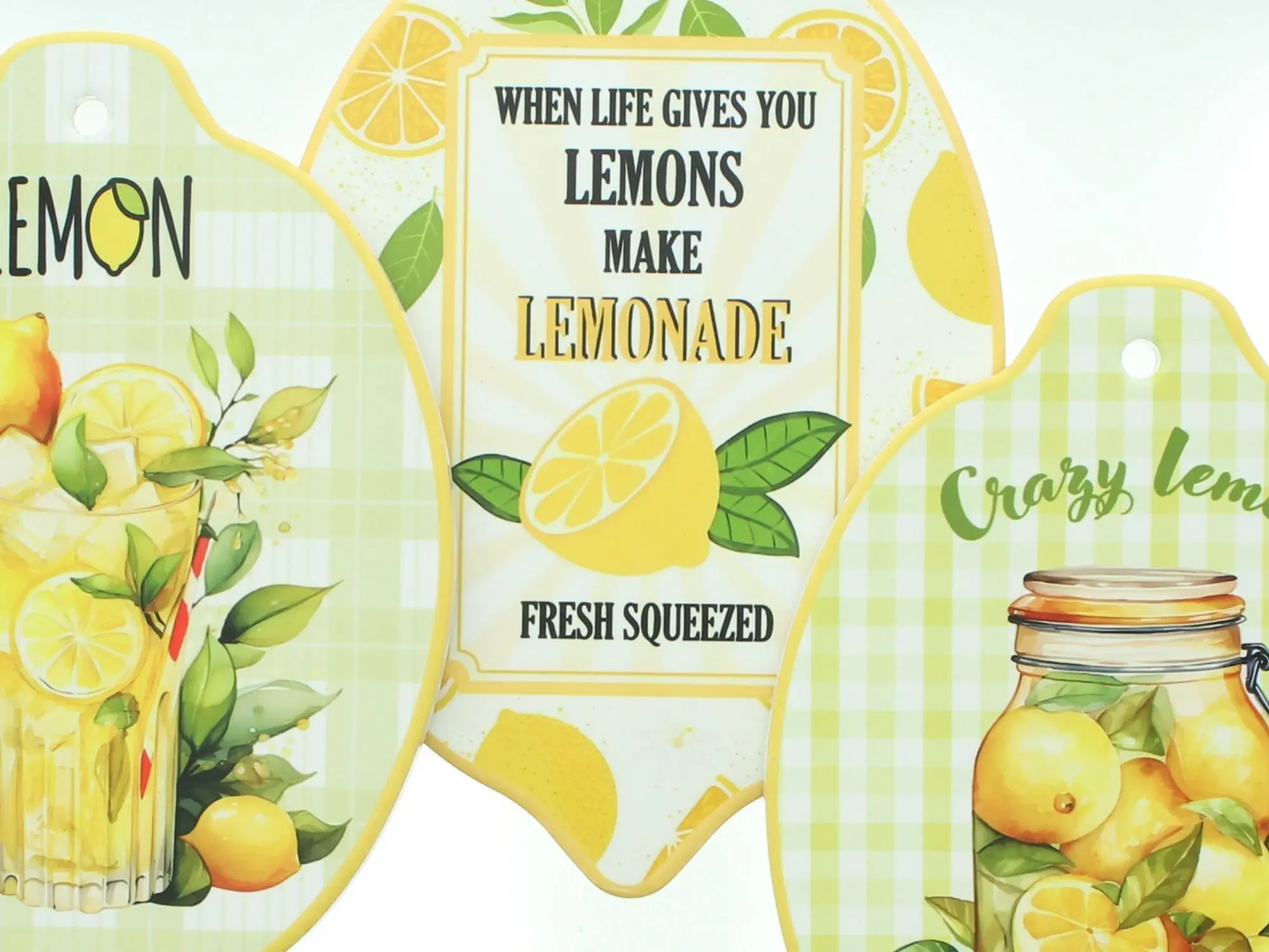 Wanddeko "Lemon", 3er Set  im Frank Flechtwaren Online Shop für Lemon Sorbet kaufen