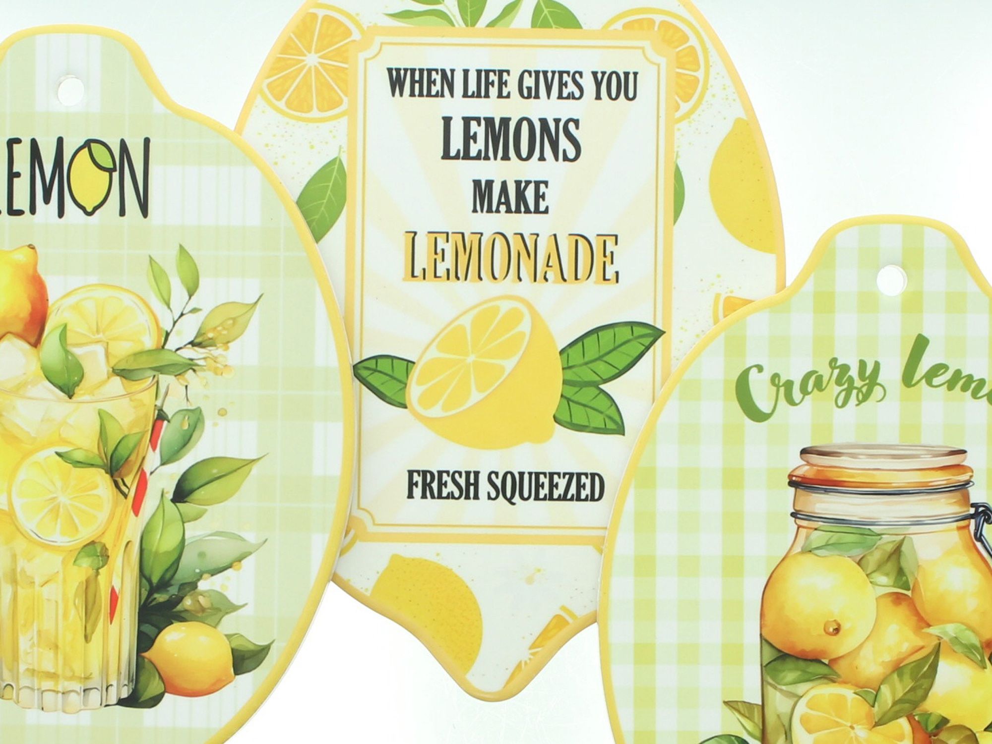 Wanddeko "Lemon", 3er Set  im Frank Flechtwaren Online Shop für Gerade eingetroffen kaufen