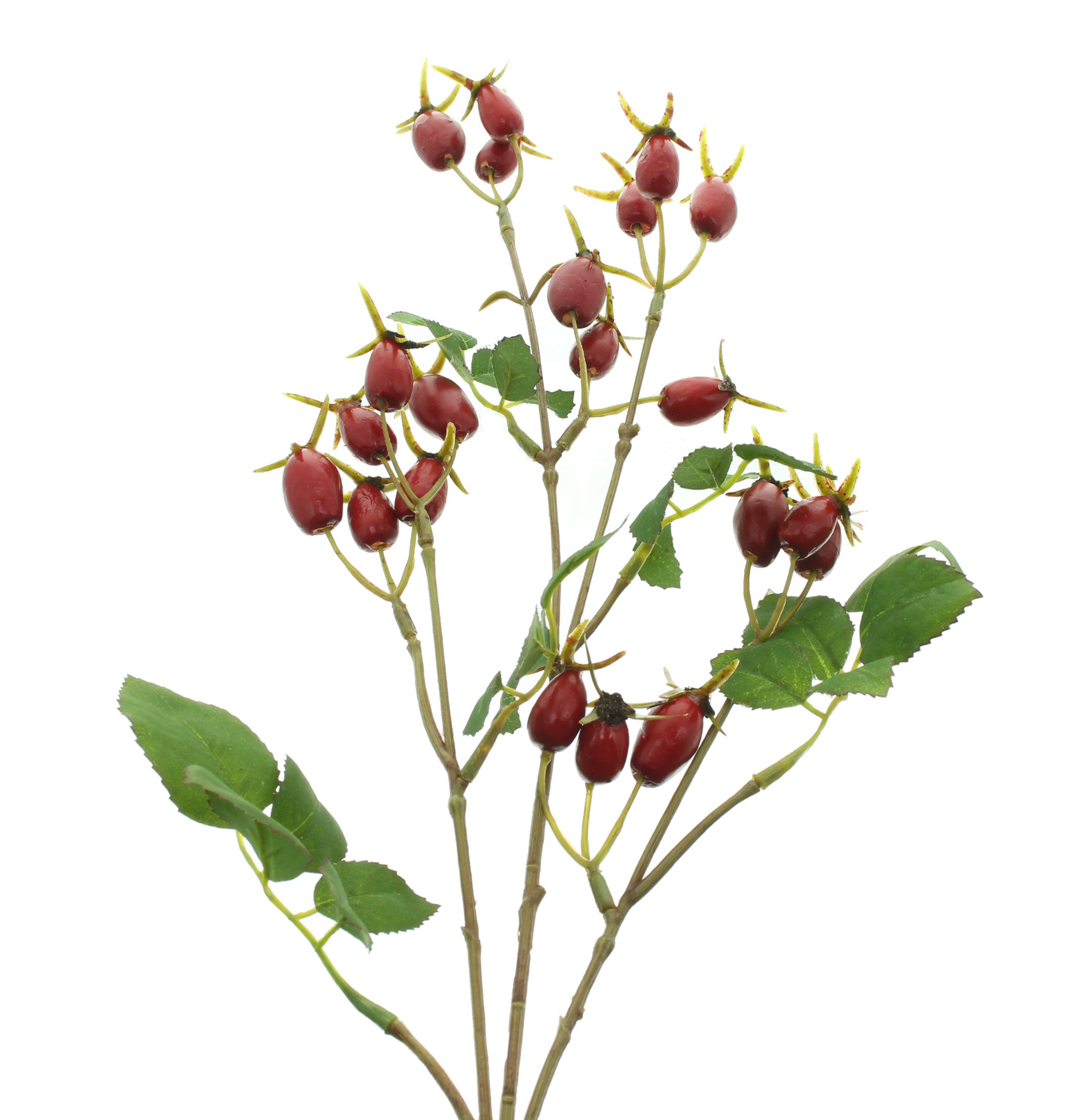 Kunstzweig "Hagebutten"  im Frank Flechtwaren Online Shop für Weihnachten kaufen