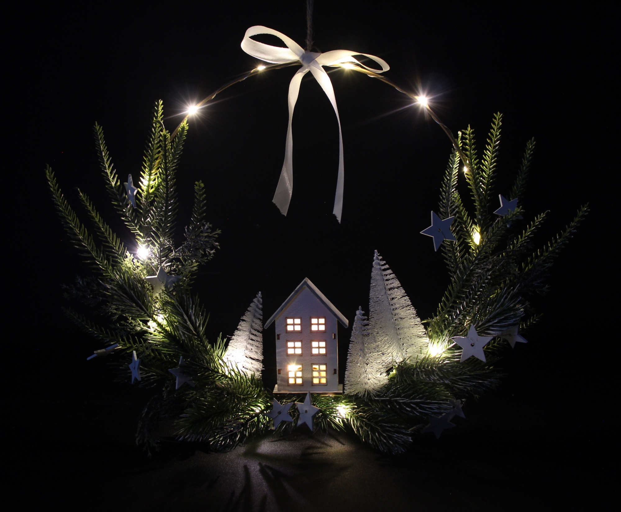 LED-Ring "Winterzeit"  im Frank Flechtwaren Online Shop für Dekohänger  kaufen