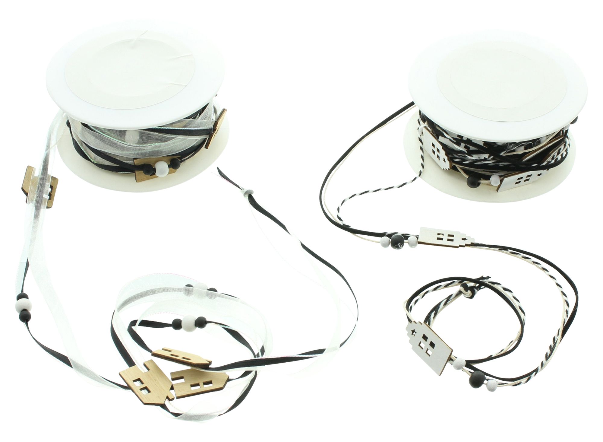 Geschenkband "Häuschen", 2er Set  im Frank Flechtwaren Online Shop für Ostern kaufen
