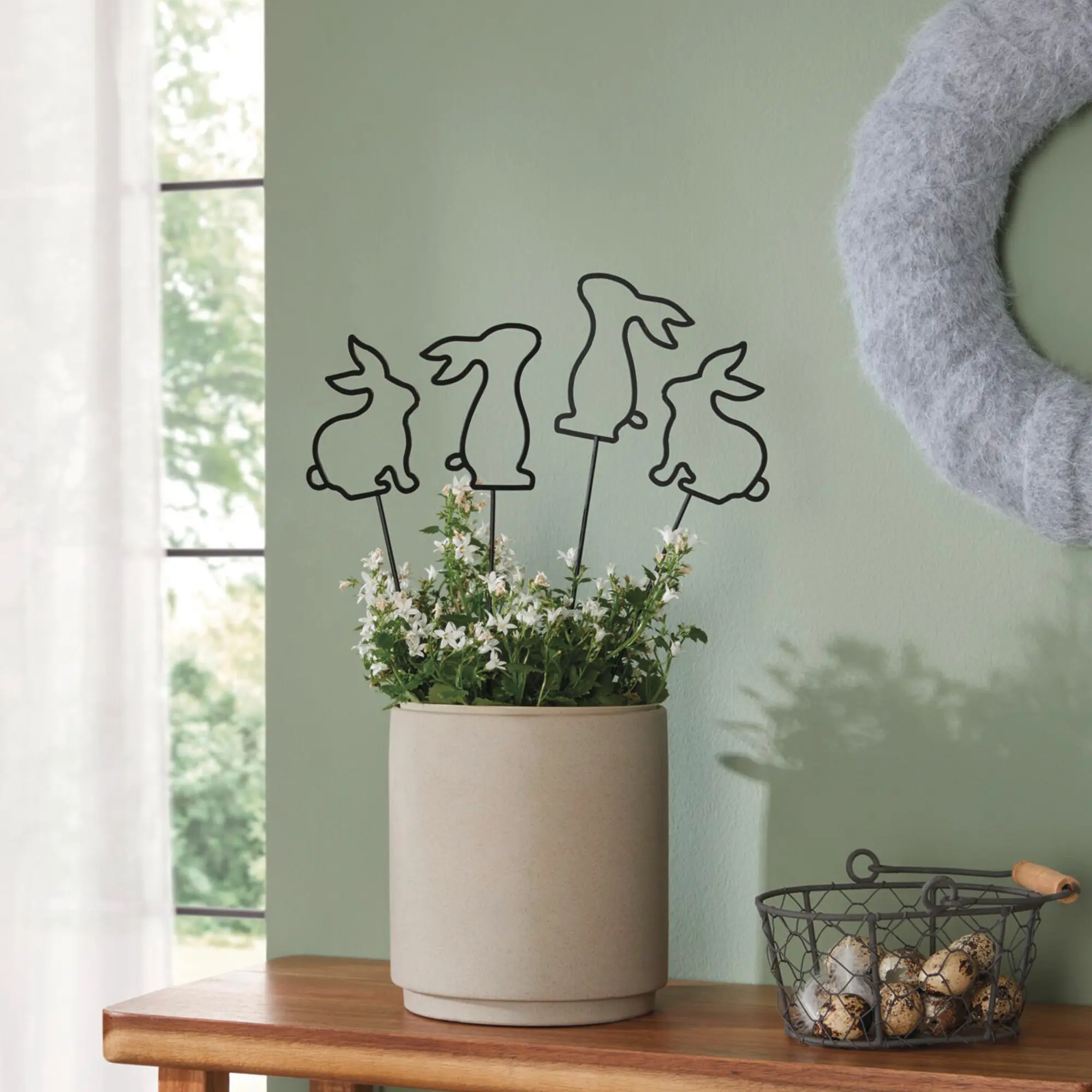 Blumenstecker "Hasenbande", 4er Set  im Frank Flechtwaren Online Shop kaufen