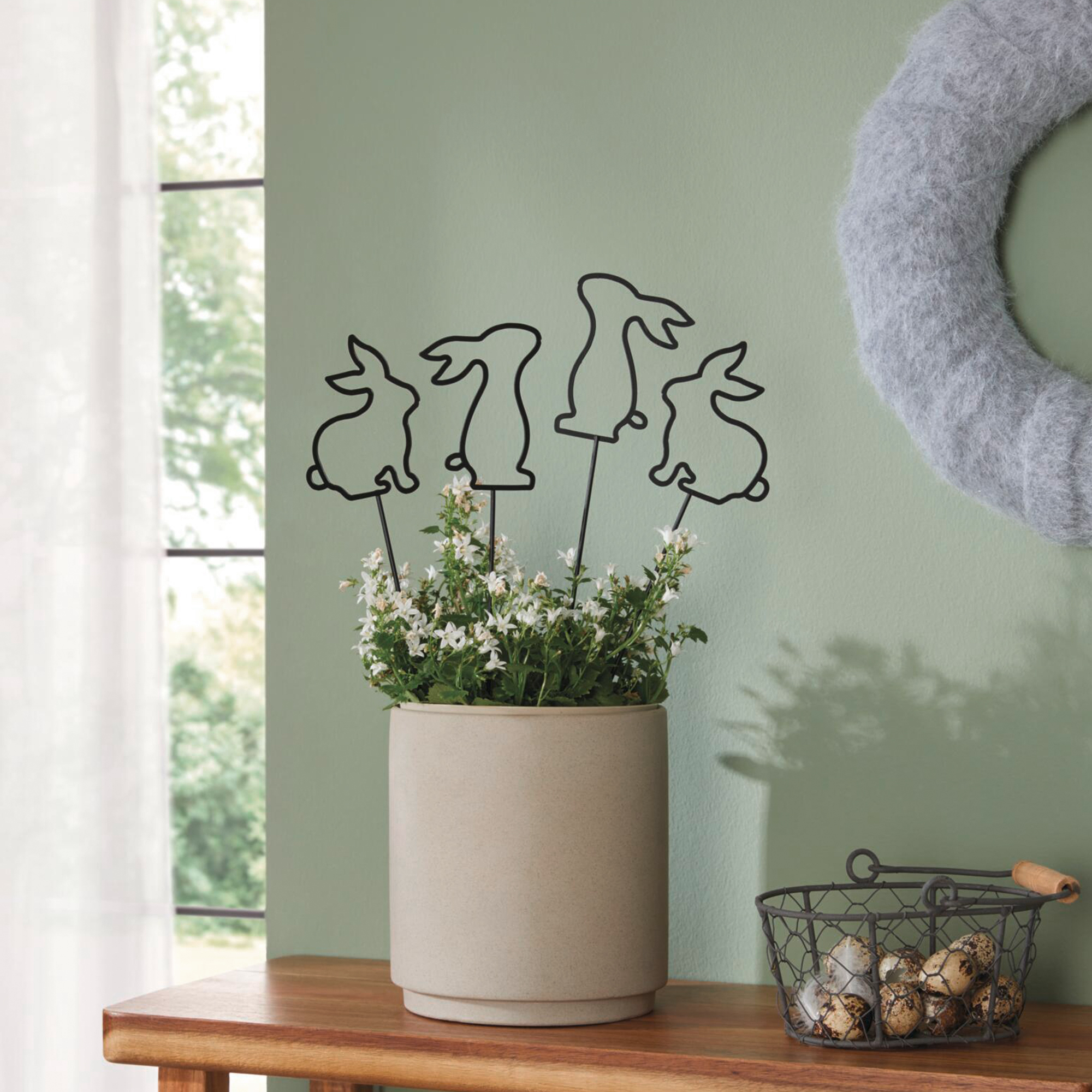 Blumenstecker "Hasenbande", 4er Set  im Frank Flechtwaren Online Shop kaufen