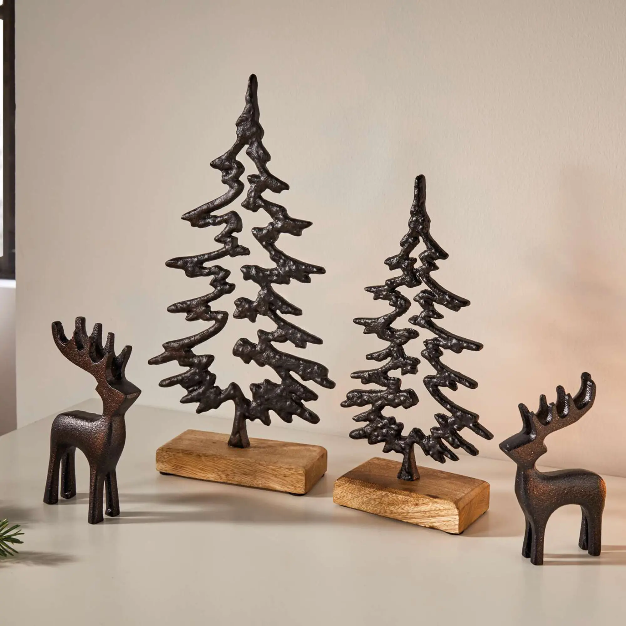 Rentier "Black", 2er Set  im Frank Flechtwaren Online Shop kaufen