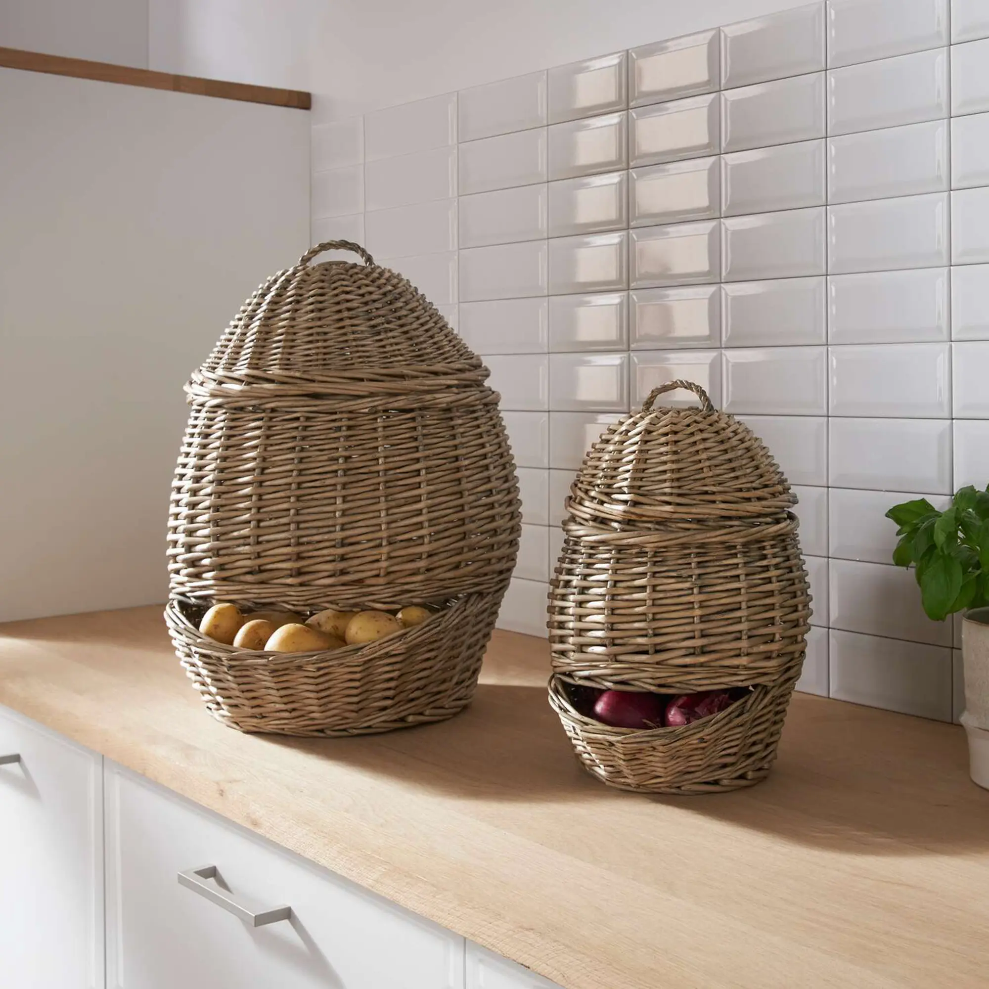 Gemüsekorb "Weide", 2er Set  im Frank Flechtwaren Online Shop kaufen