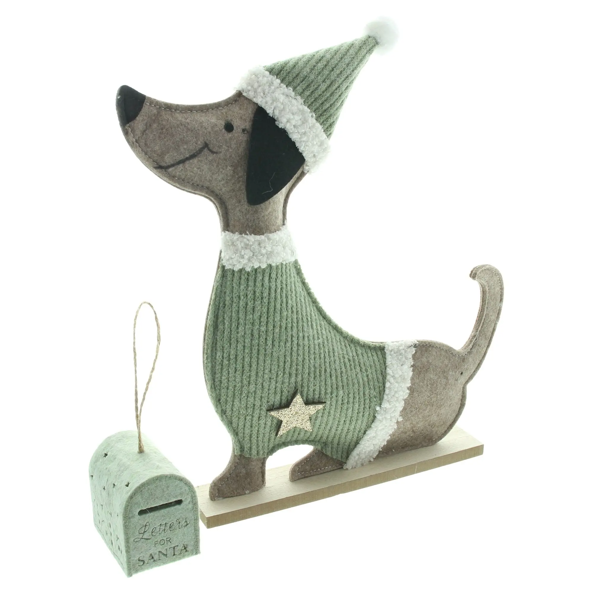 Deko-Figur "Dackel mit LED-Postbox", 2tlg.  im Frank Flechtwaren Online Shop für Auf den Dackel gekommen kaufen