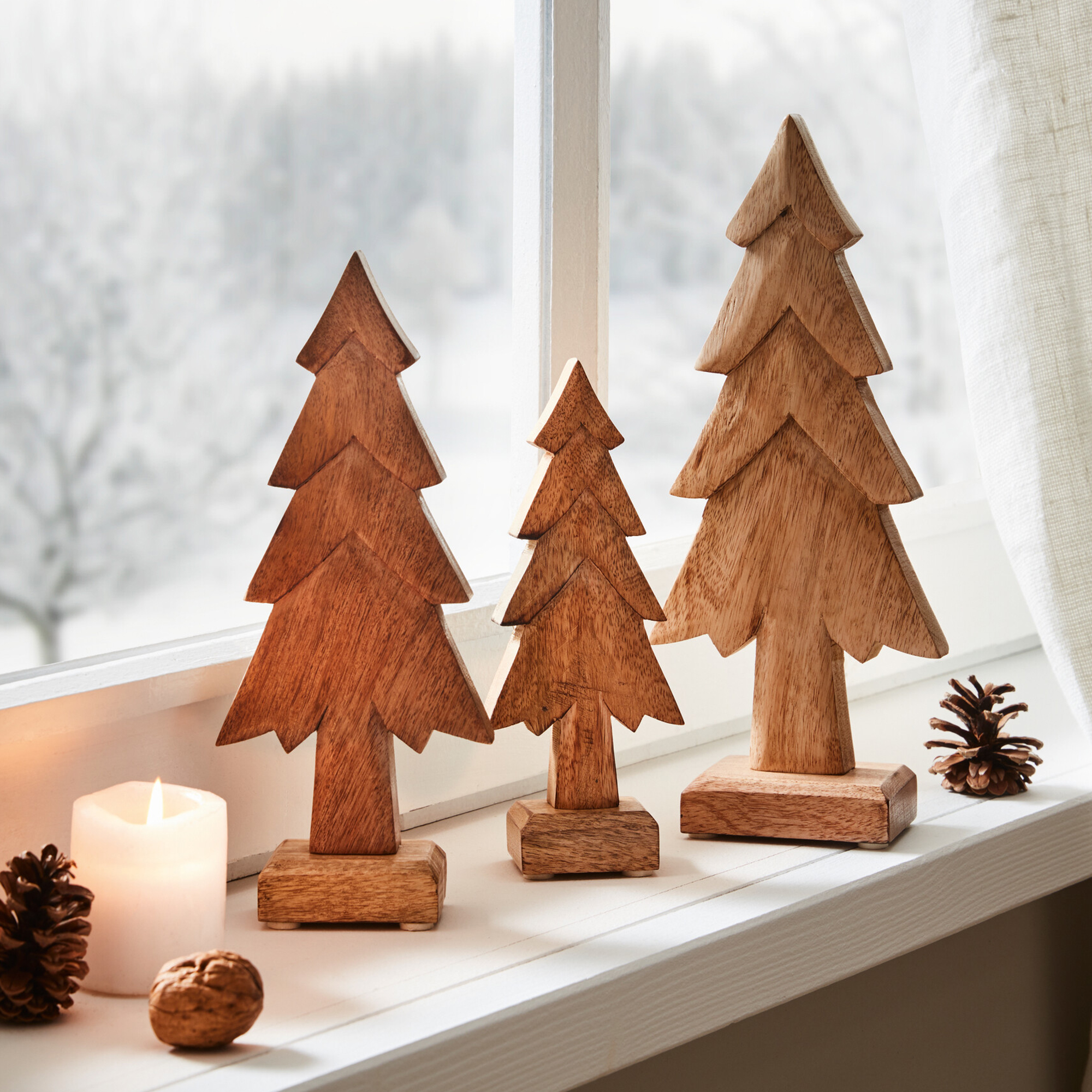 Tanne "Mangoholz", 3er Set  im Frank Flechtwaren Online Shop für Weihnachten kaufen
