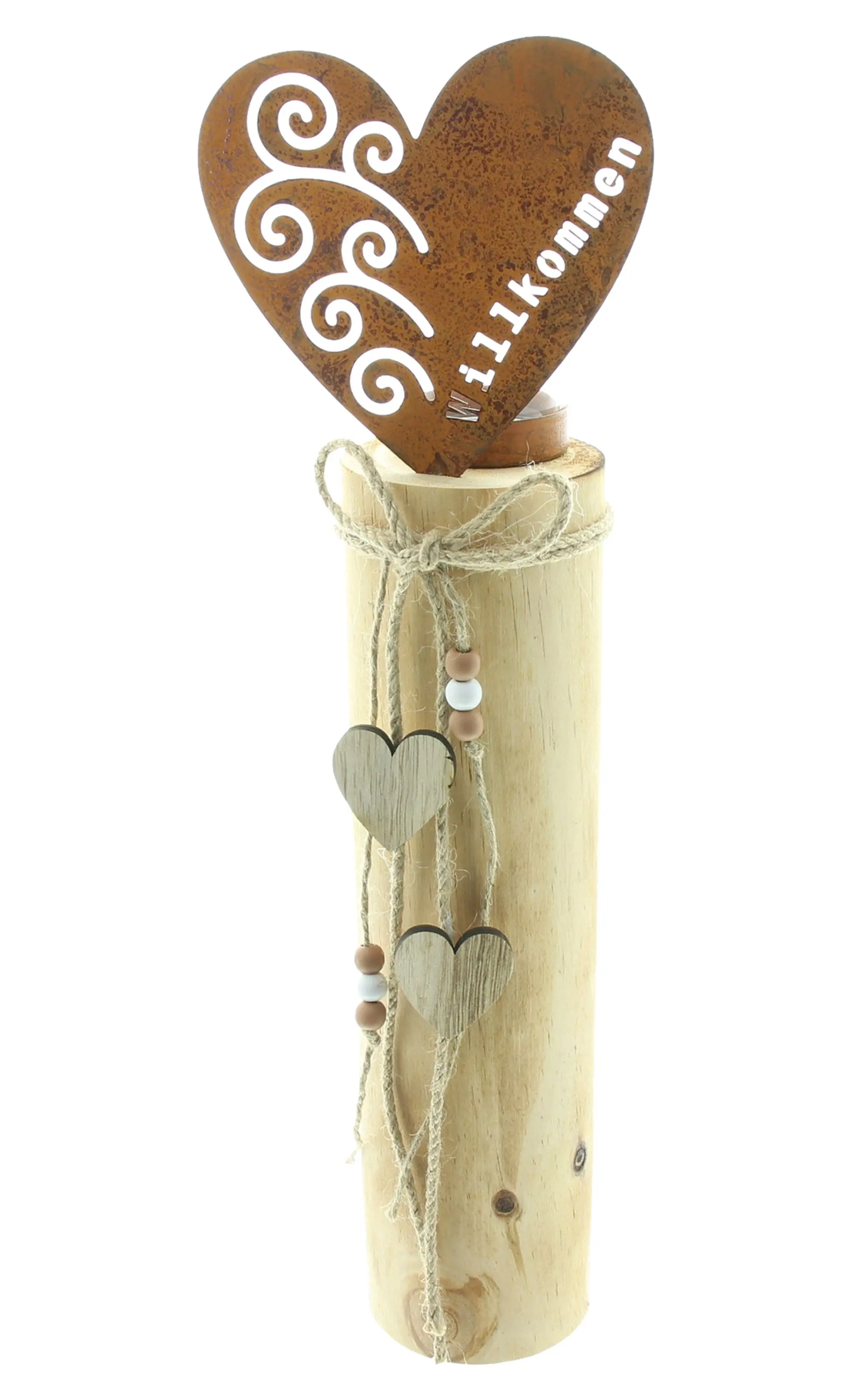 Windlichtsäule "Herz"  im Frank Flechtwaren Online Shop für Ostern kaufen