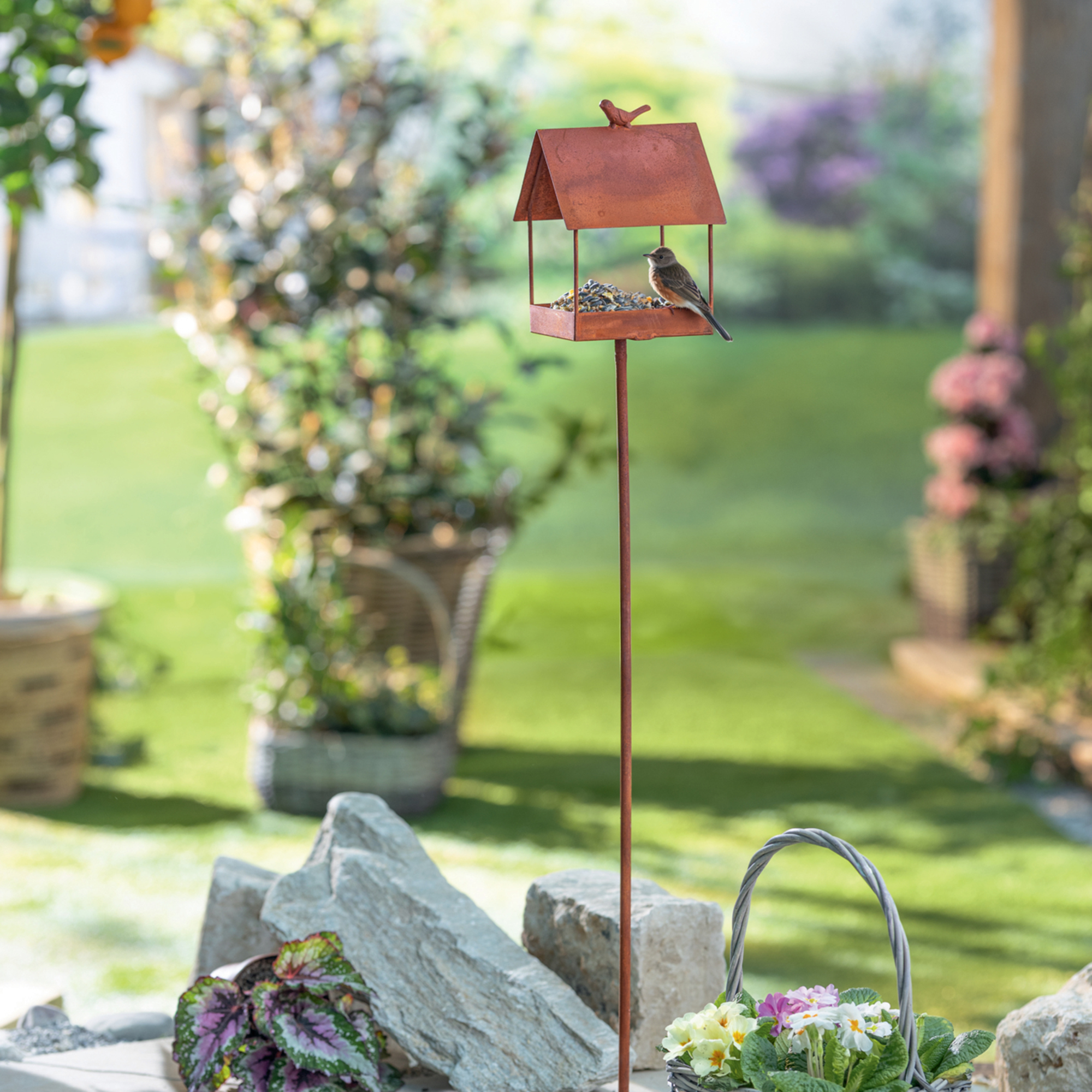 Gartenstecker "Vogelhaus"  im Frank Flechtwaren Online Shop kaufen