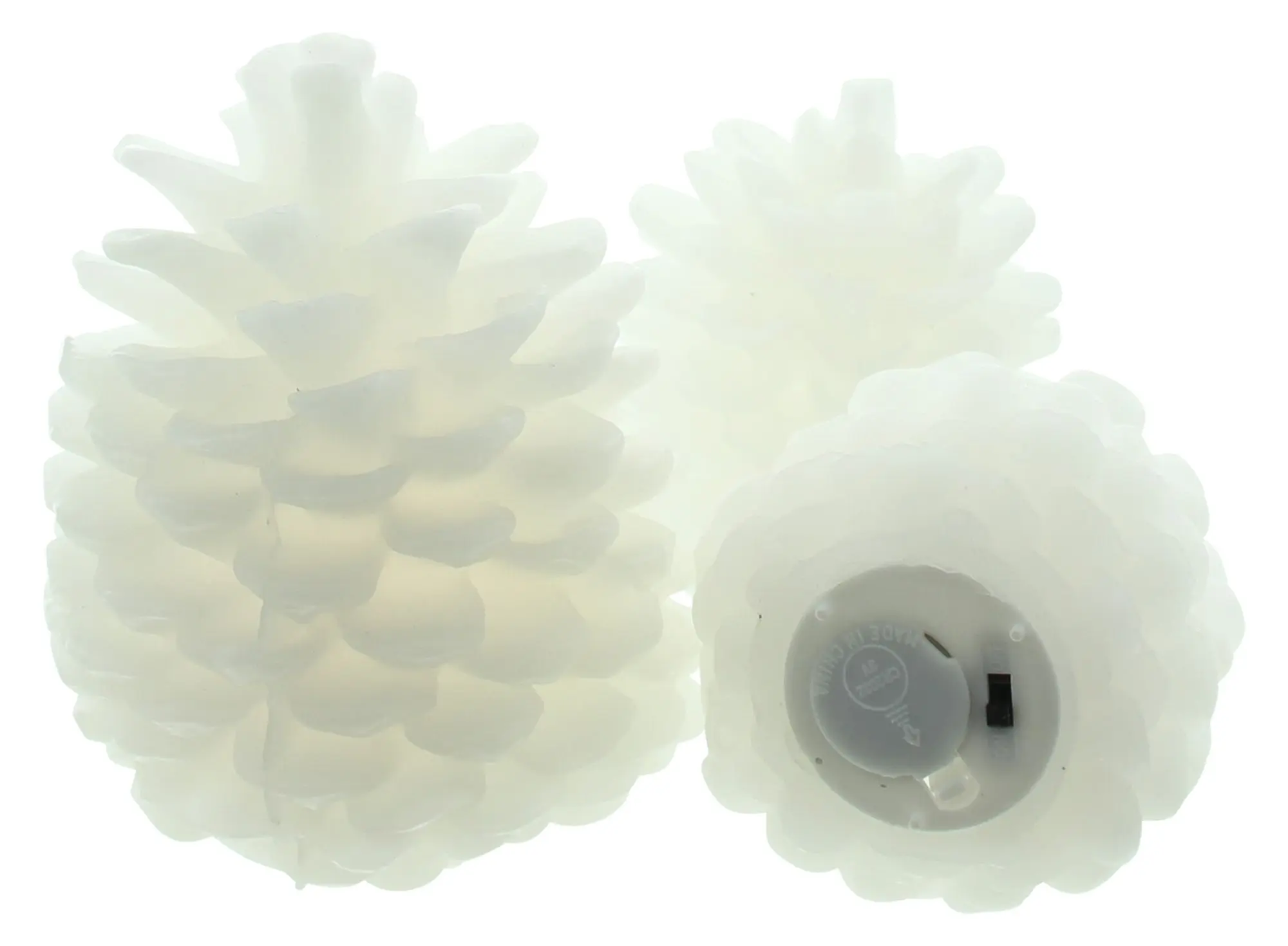 LED-Zapfen "Snow", 3er Set  im Frank Flechtwaren Online Shop für Weihnachten kaufen